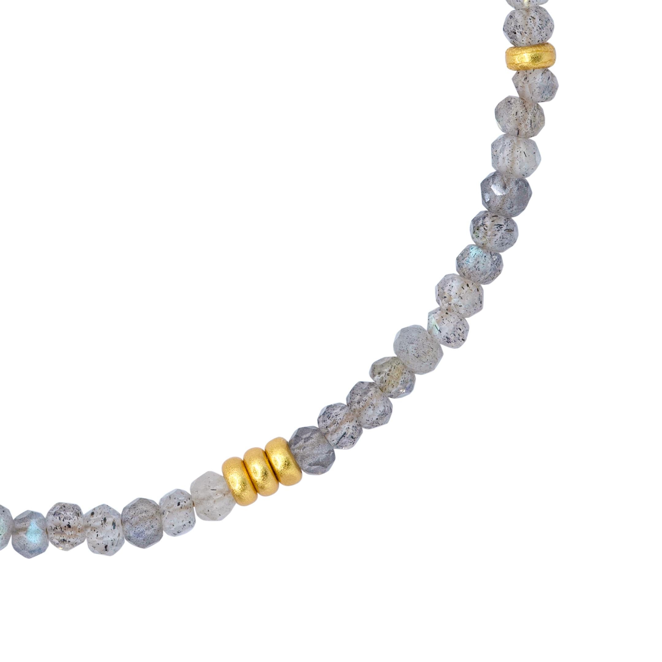 Artigiano Bracciale di labradorite in oro 14K - by Bombyx House in vendita