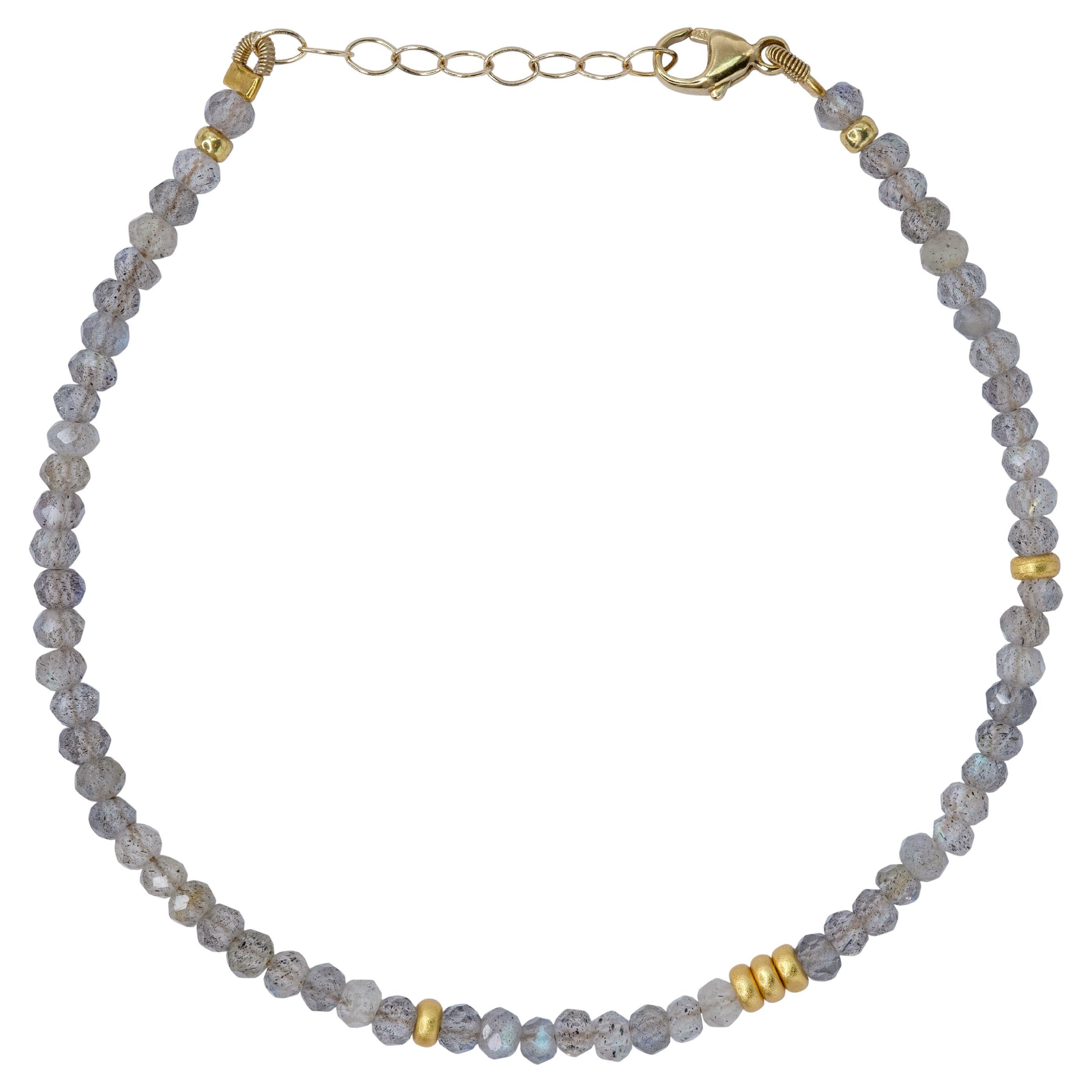 Bracciale di labradorite in oro 14K - by Bombyx House in vendita