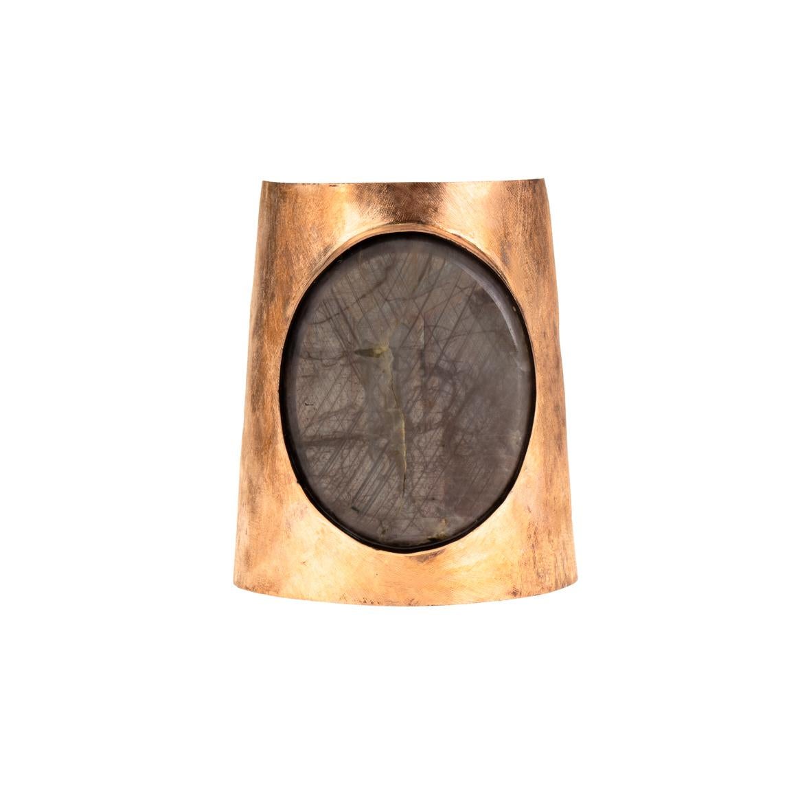 Bracelet jonc en bronze labradorite Unisexe en vente