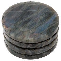 Labradorite Coasters, Set of 4