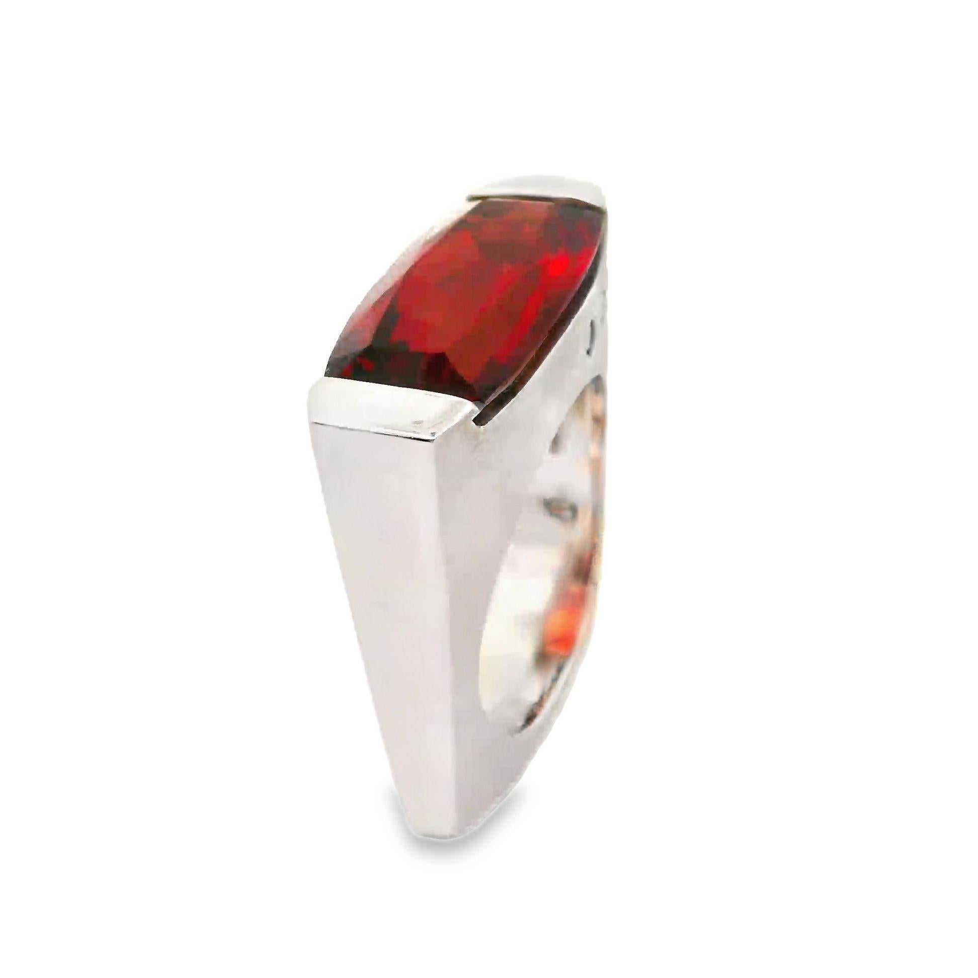 Contemporary Labradorite Diamond 14k White Gold Ring, GIA Certified For Sale