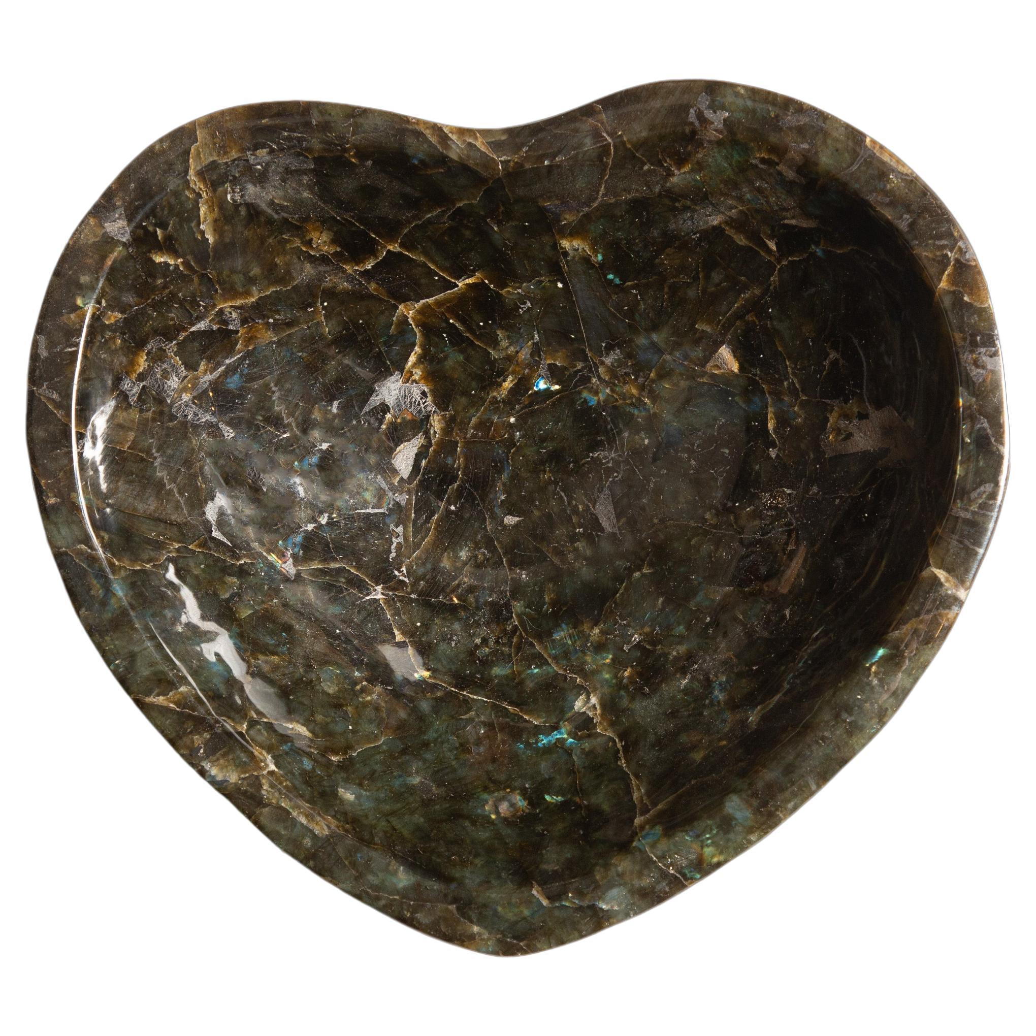 Labradorite Heart Bowl For Sale