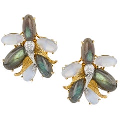 Diamond, Pearl and Antique Clip-on Earrings - 4,636 For Sale at 1stdibs ...