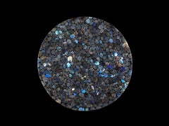 Labradorite Mosaic Occasional Table with Steel Base, Made in Italy