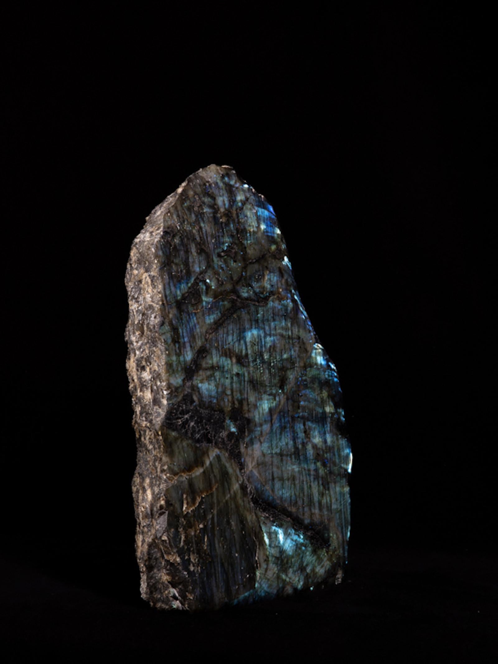 Malagasy Labradorite One Side Polished For Sale