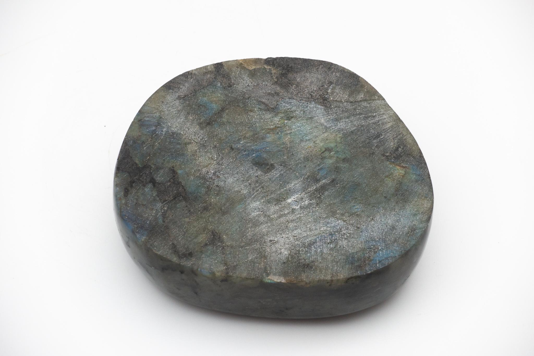 Other Labradorite Vide Poche Bowl, Rare and Large in Size, Hand-Carved in Madagascar