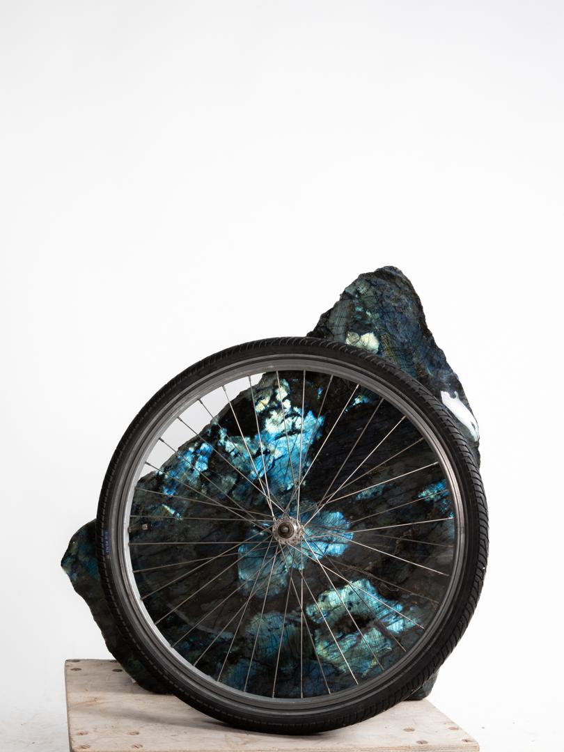 151 kg. Labradorite is named after the Canadian peninsula of Labrador where the rock was first found and described.
It is a plagioclase feldspar that rarely if ever forms crystals and if crystals do occur they are almost always fused. One usually