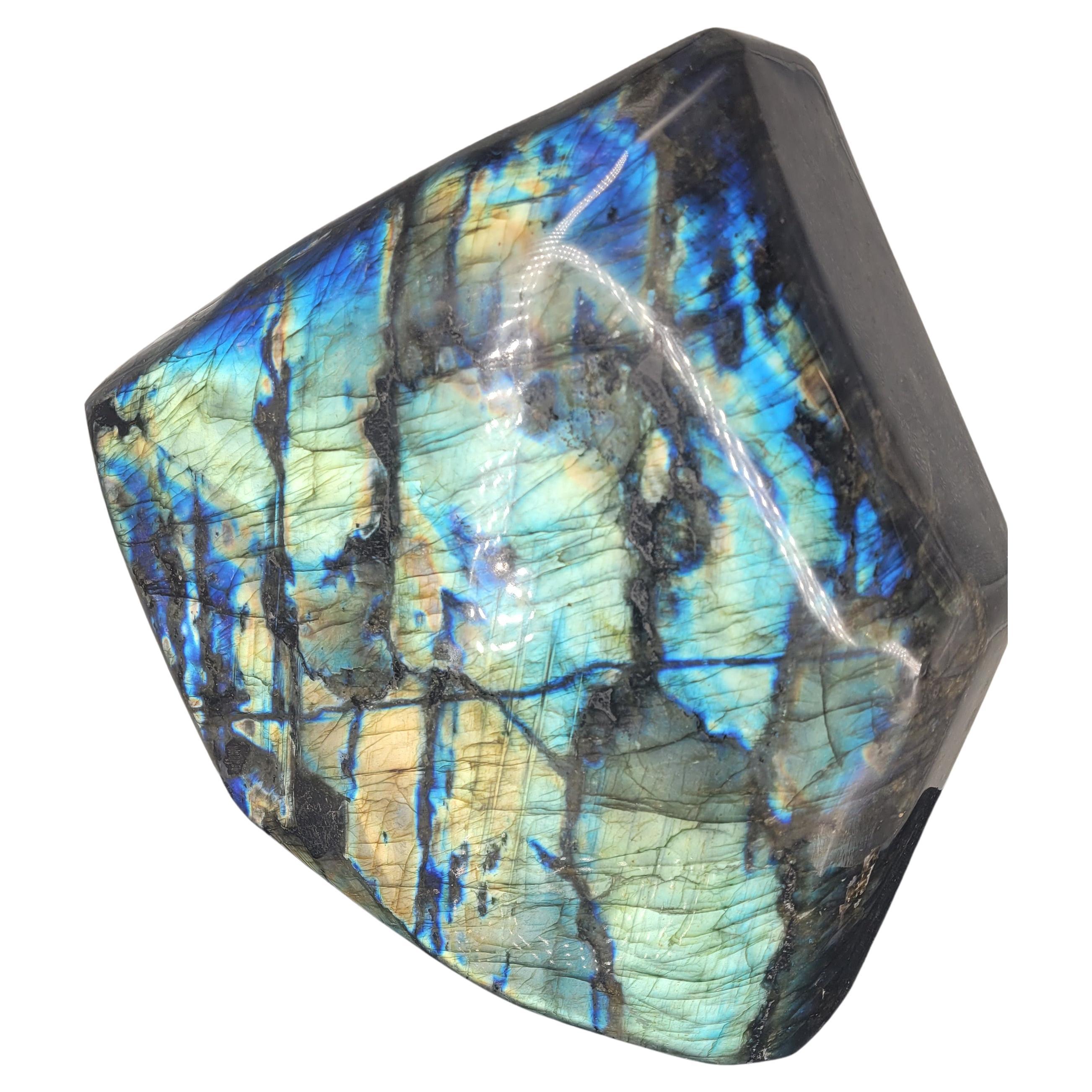 Labradorit, (gelb/blau/grün/orange) Mineral aus Madagaskar