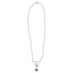 Labradorite, Zircon, White Chalcedony & 14K Gold Filled Wire Wrapped Necklace