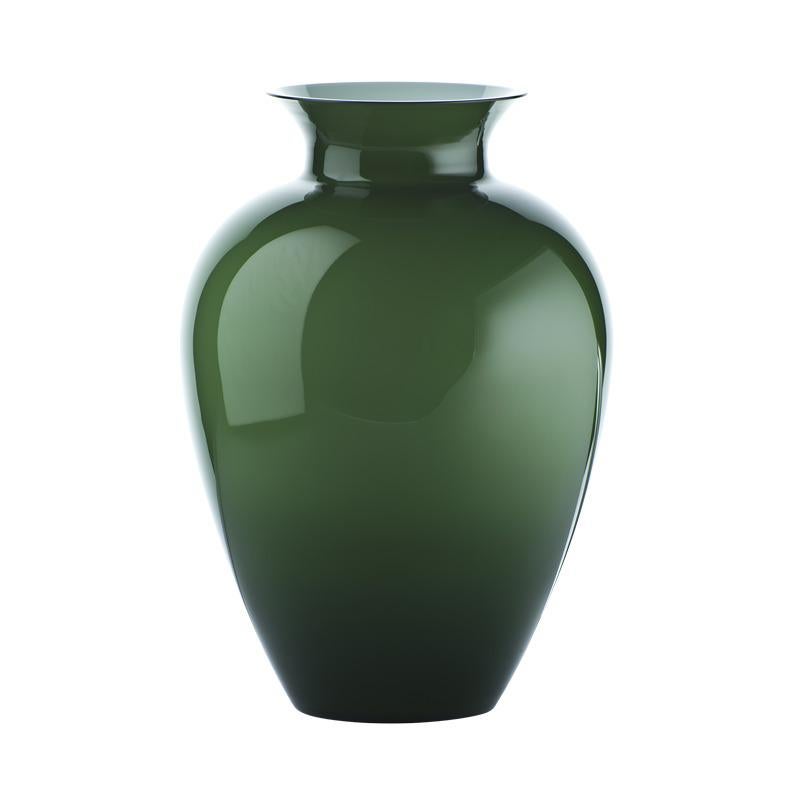 Petit vase en verre Labuan vert pomme de Venini en vente