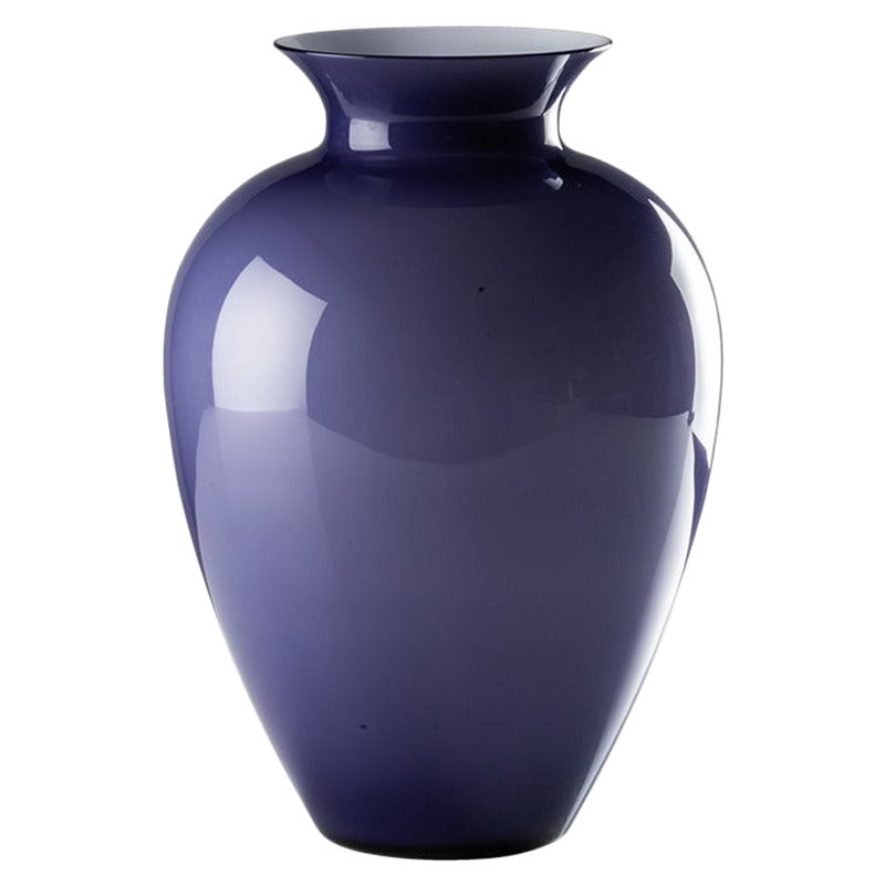 Kleine Labuanische Glasvase in Indigo von Venini