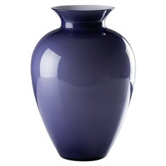 Kleine Labuanische Glasvase in Indigo von Venini