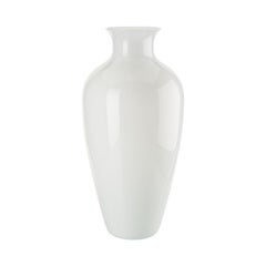 Labuan Vase in Milk-White with Blown Opal Glass by Venini