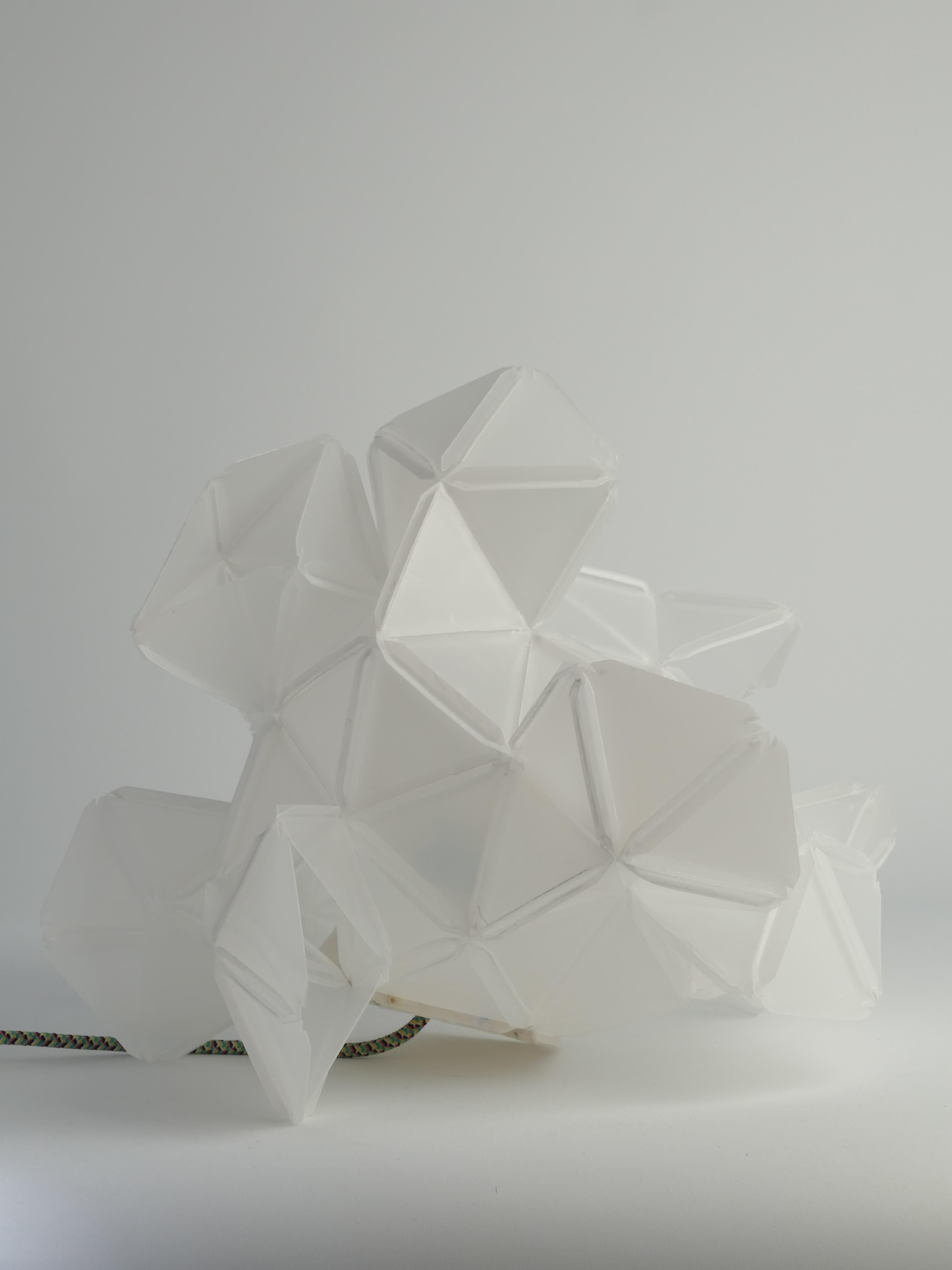 Labyrinth, Hazy, Artisan Light Sculpture with Integrated Fixture, By Republiken For Sale 3