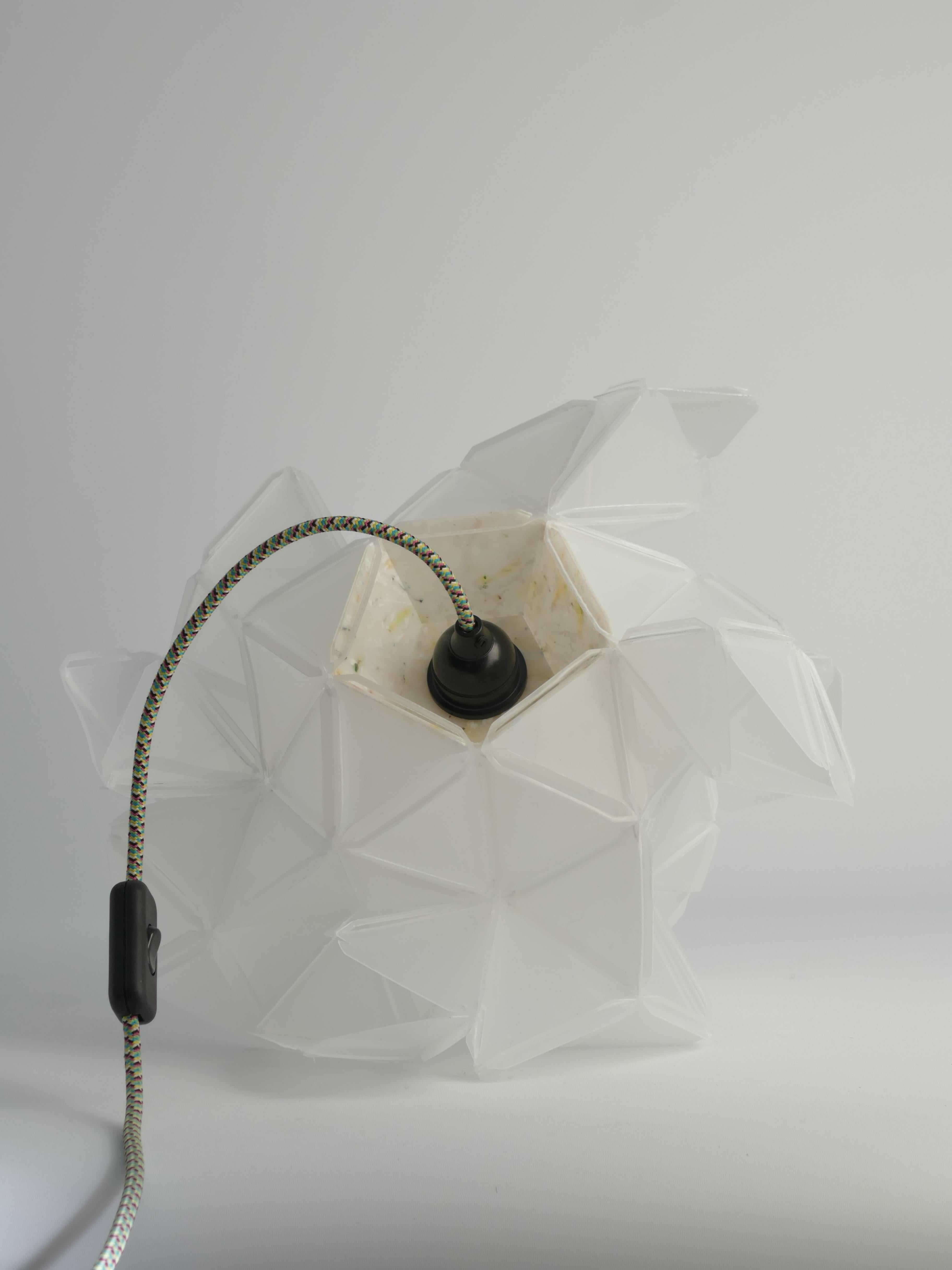 Labyrinth, Hazy, Artisan Light Sculpture with Integrated Fixture, By Republiken For Sale 9