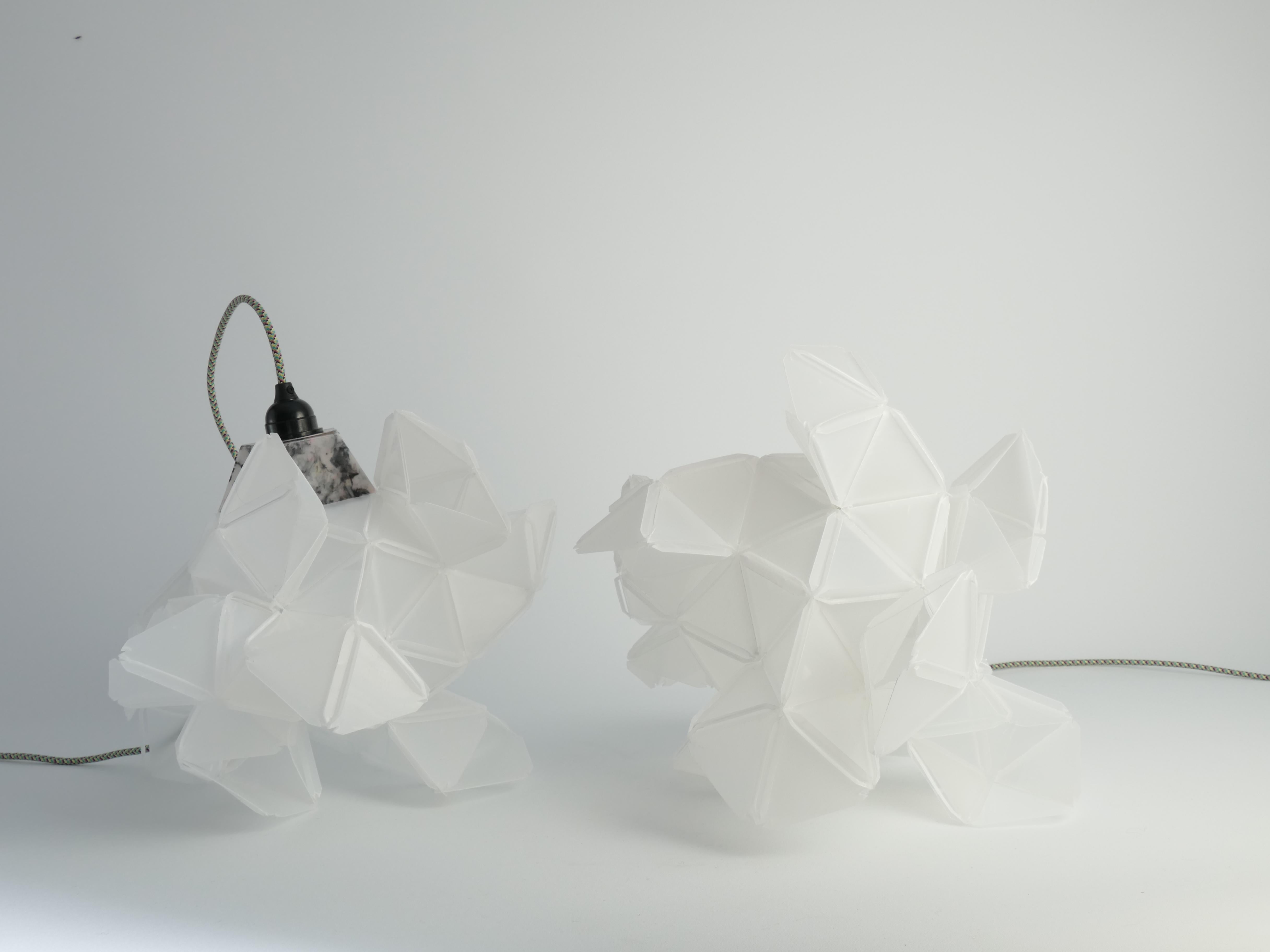 Labyrinth, Hazy, Artisan Light Sculpture with Integrated Fixture, By Republiken For Sale 10