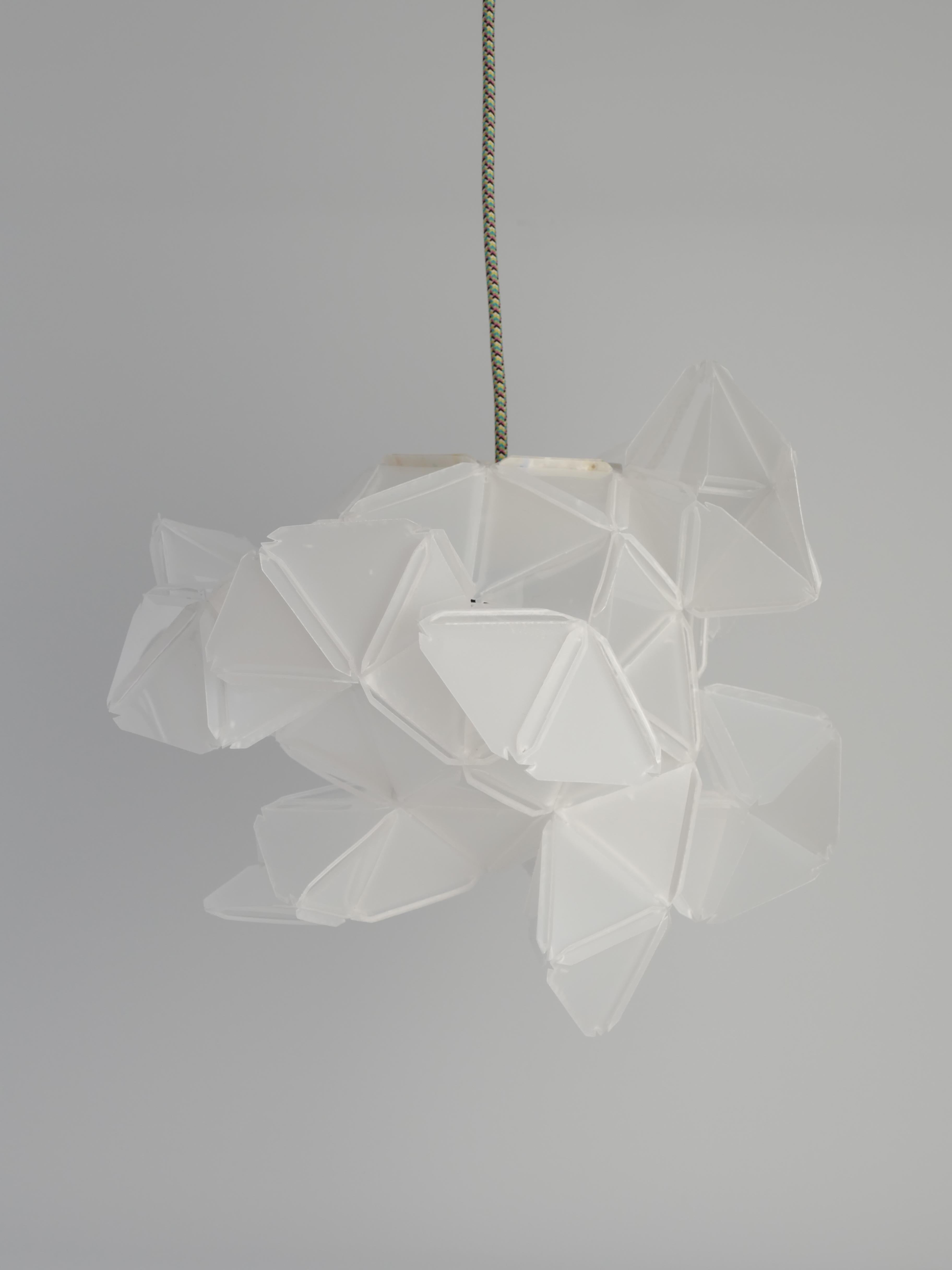 Modern Labyrinth, Hazy, Artisan Light Sculpture with Integrated Fixture, By Republiken For Sale