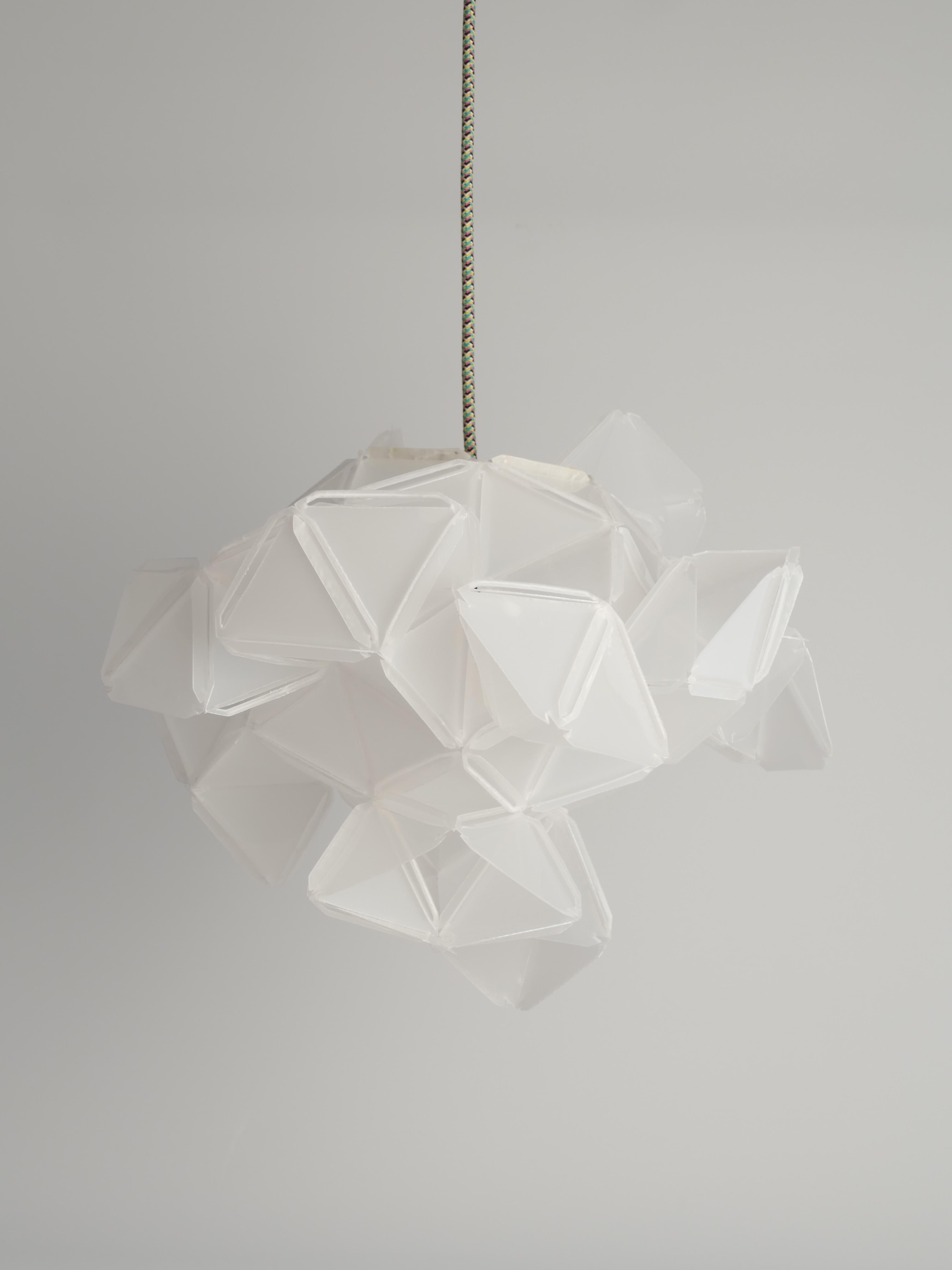 Swedish Labyrinth, Hazy, Artisan Light Sculpture with Integrated Fixture, By Republiken For Sale