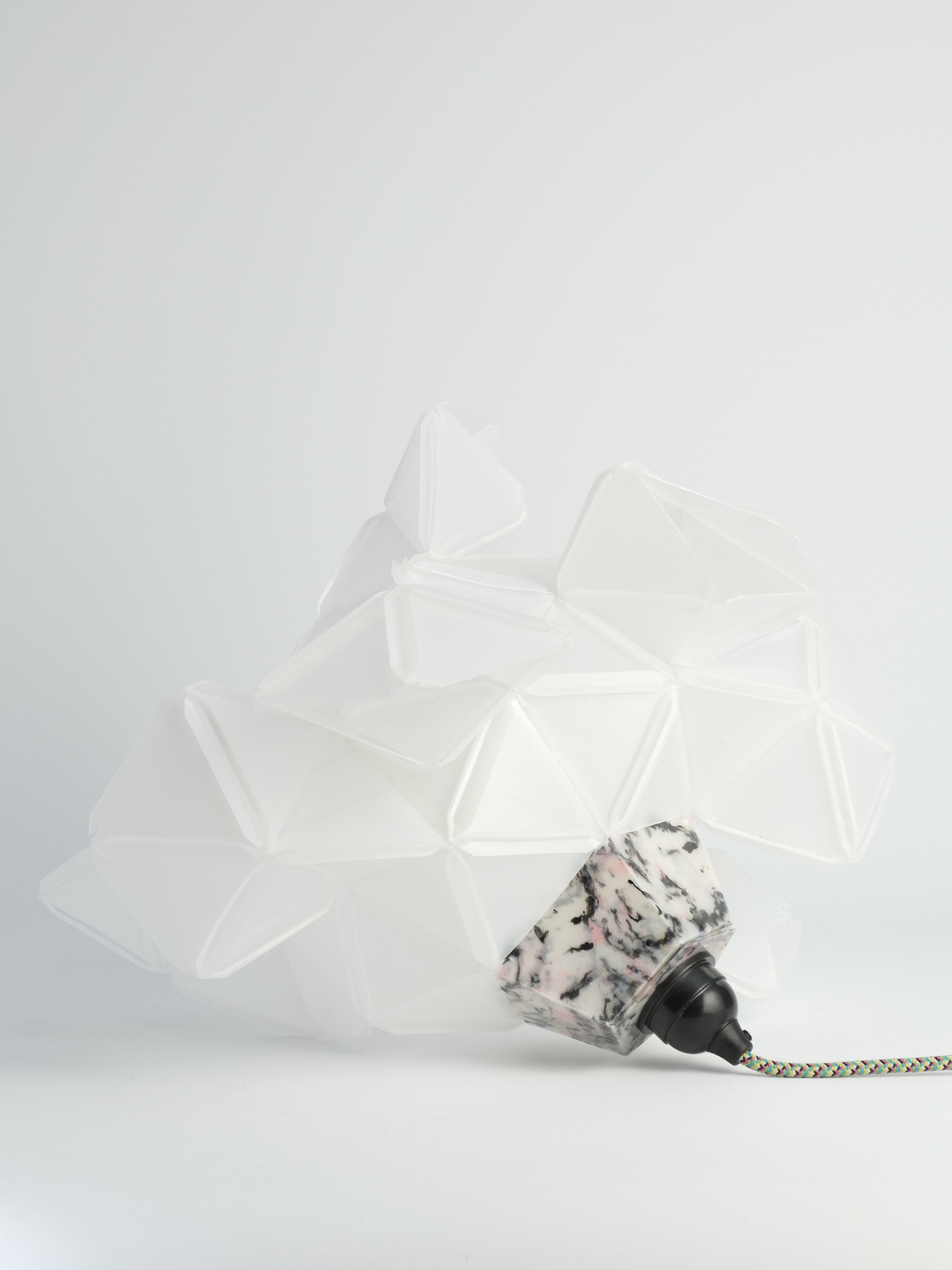 Modern Labyrinth, Hazy, Artisan Table Lamp Light Sculpture, By Republiken For Sale