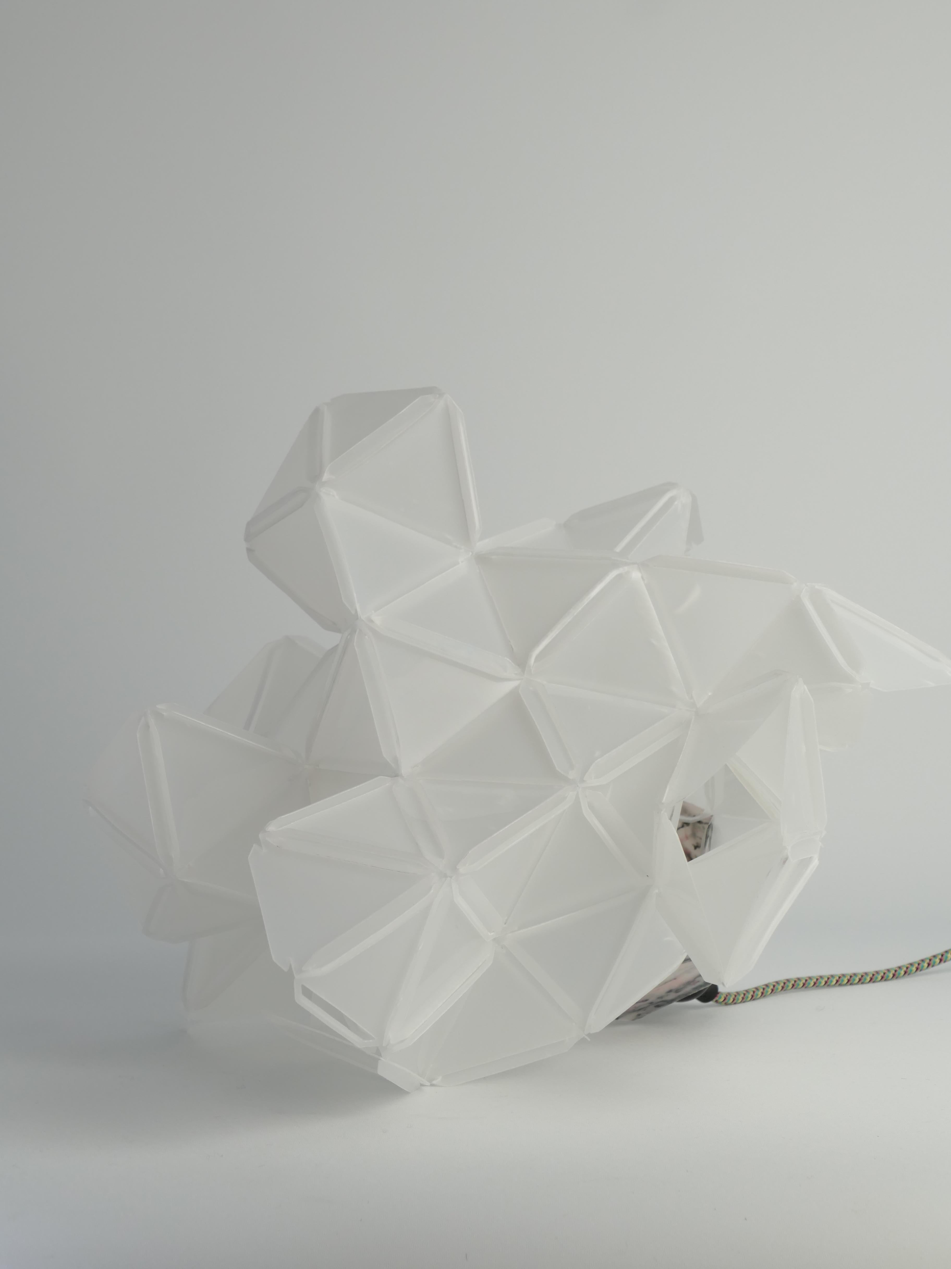 Hand-Crafted Labyrinth, Hazy, Artisan Table Lamp Light Sculpture, By Republiken For Sale