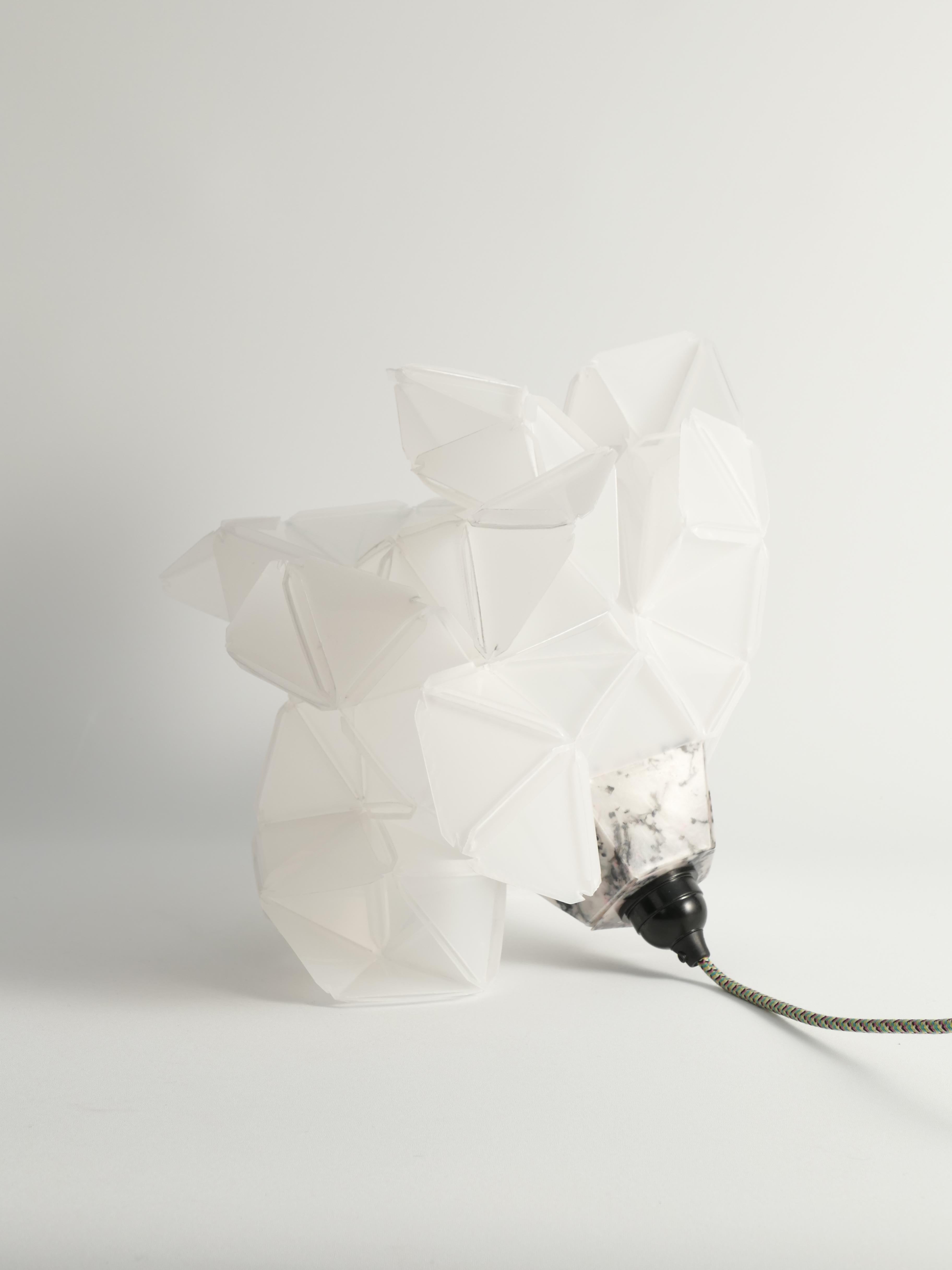 Contemporary Labyrinth, Hazy, Artisan Table Lamp Light Sculpture, By Republiken For Sale