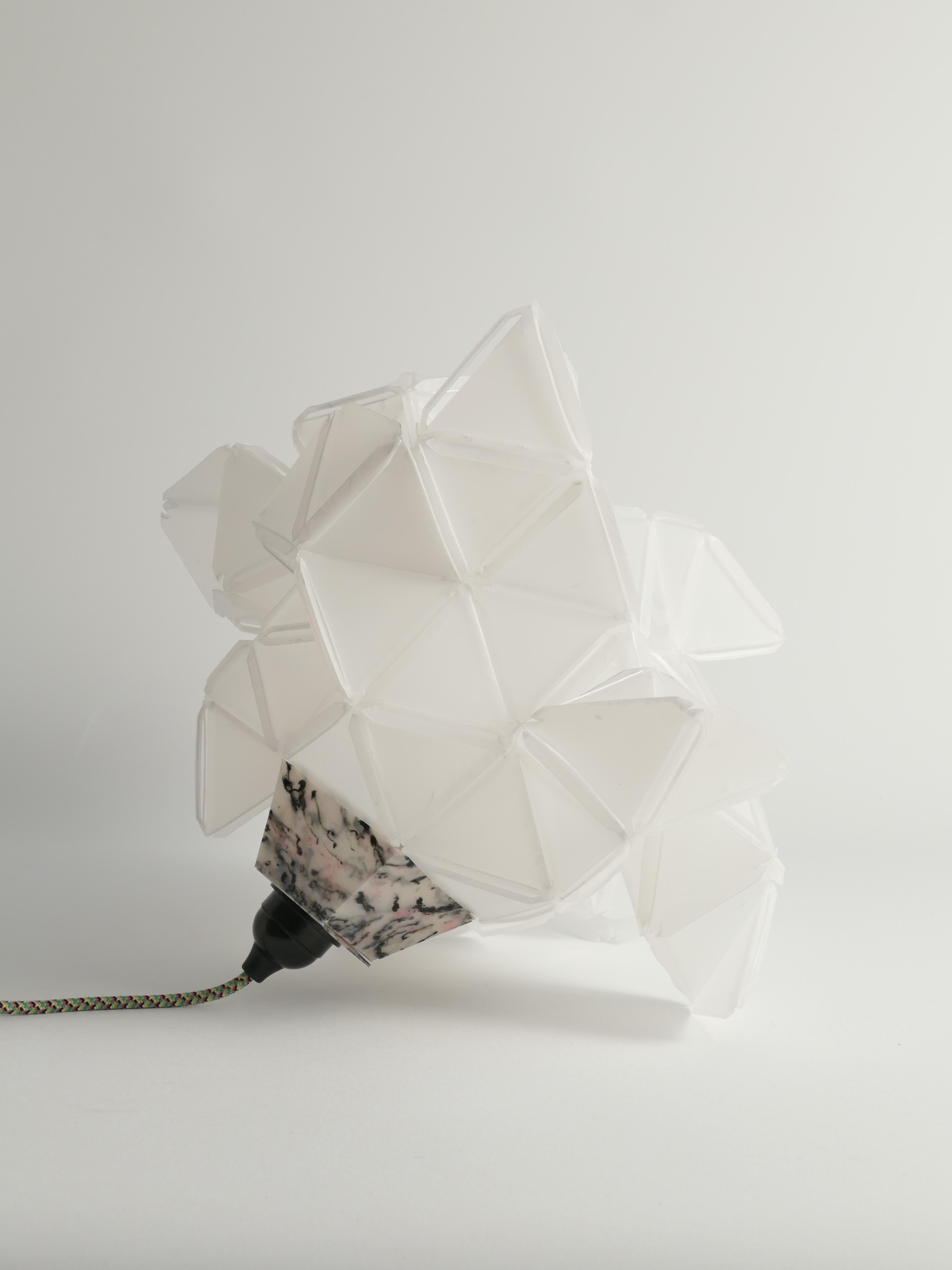 Labyrinth, Hazy, Artisan Light Sculpture with Protruding Fixture, By Republiken For Sale 2