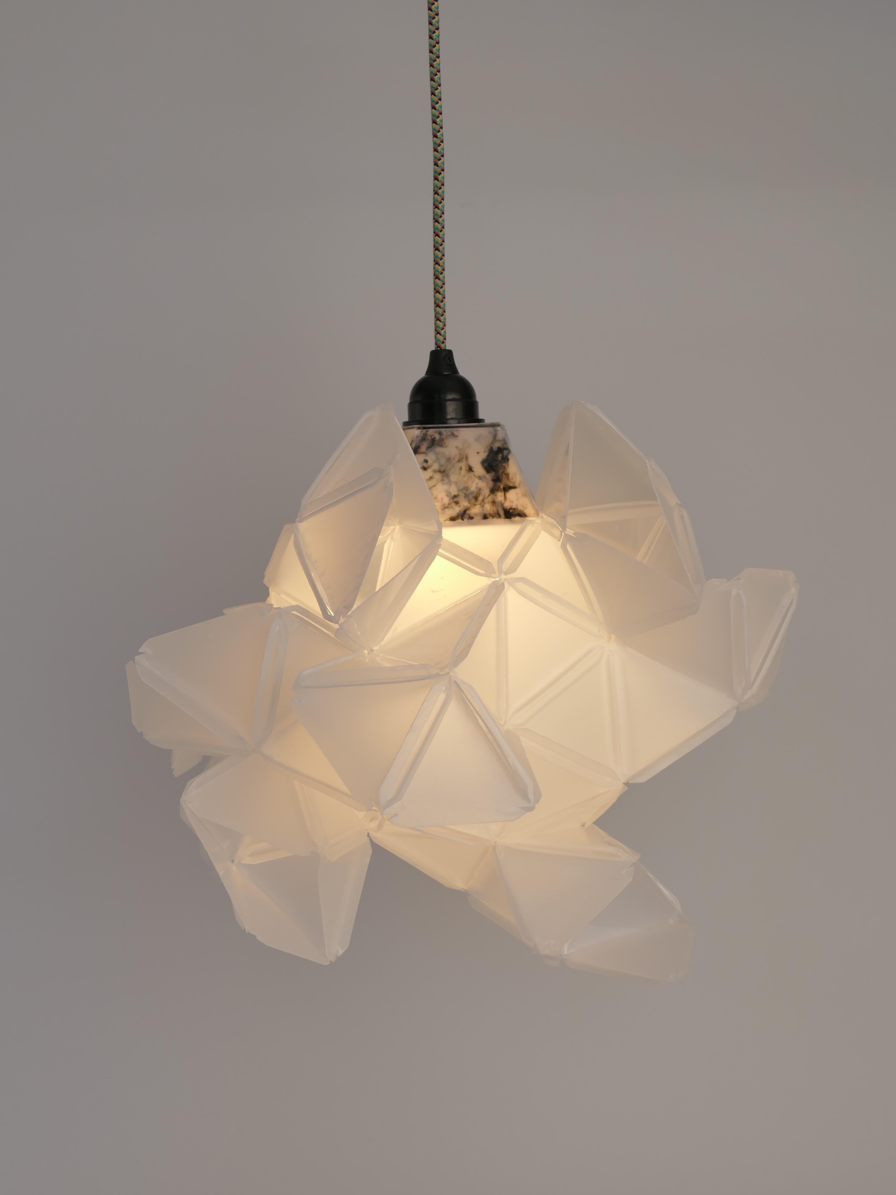 Labyrinth, Hazy, Artisan Light Sculpture with Protruding Fixture, By Republiken In New Condition For Sale In Grythyttan, SE