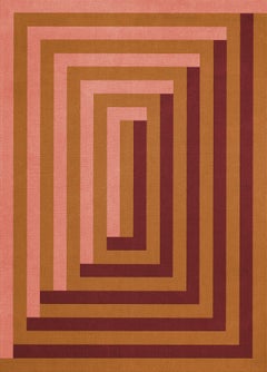 Labyrinth Wool Rug in Coral Pink, by Teklan - Scandinavian Design