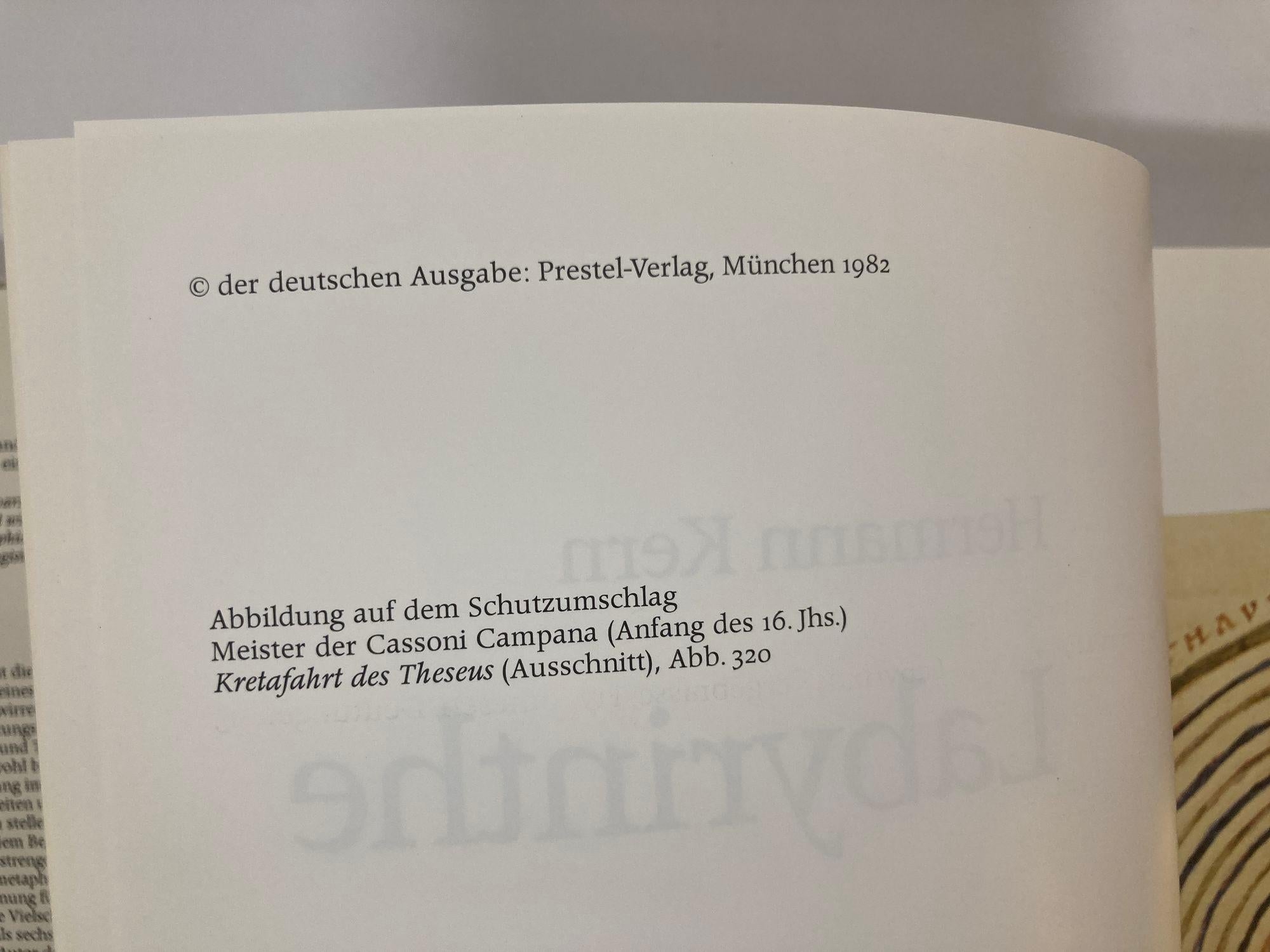 Papier Livre Labyrinthe d'Herman Kern, 1ère édition à couverture rigide de la langue allemande, 1983 en vente