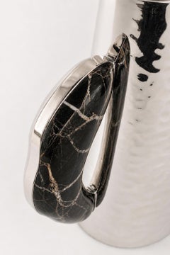 Lacar Silver Alpaca & Black Onyx Stone Pitcher