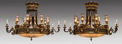 Lacarrière et Cie, Pair of Chandeliers, France, Circa 1900