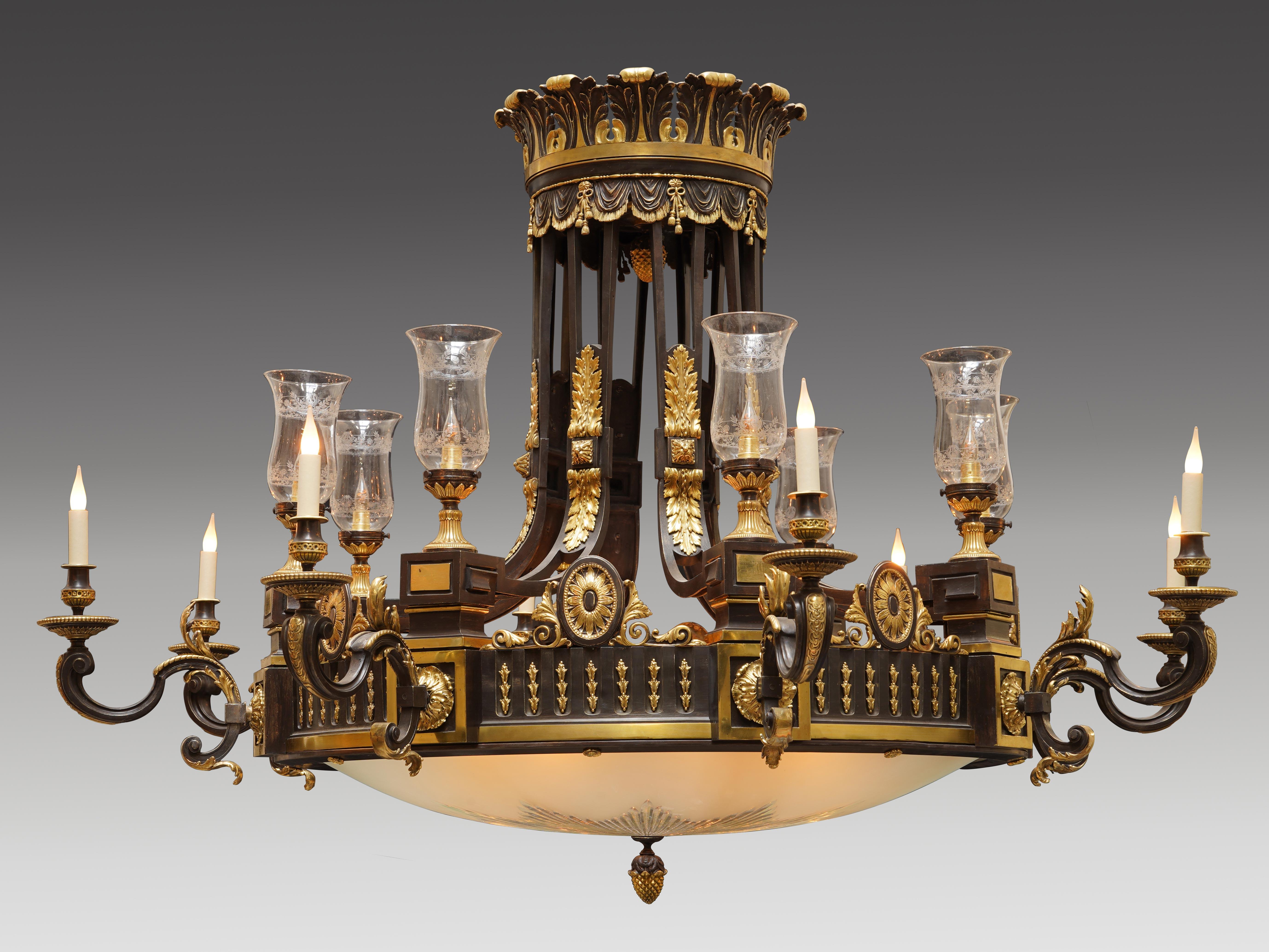Lacarrière et Cie, Pareja de candelabros, Francia, Circa 1900 principios del siglo XX en venta