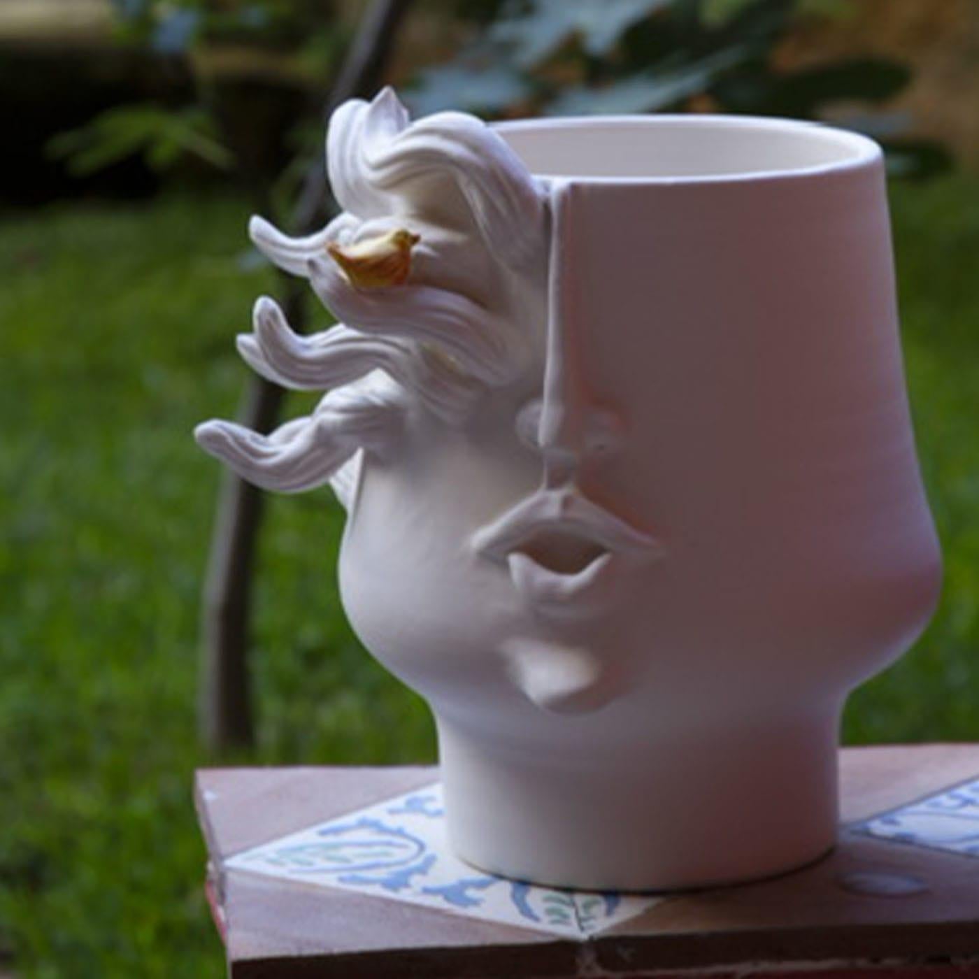 Ceramic L'Accidara White Vase For Sale