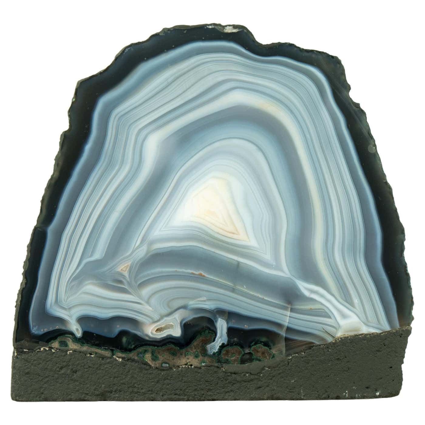 Lace Agate Geode Self Standing - Natural Blue Banded Agate Geode For ...