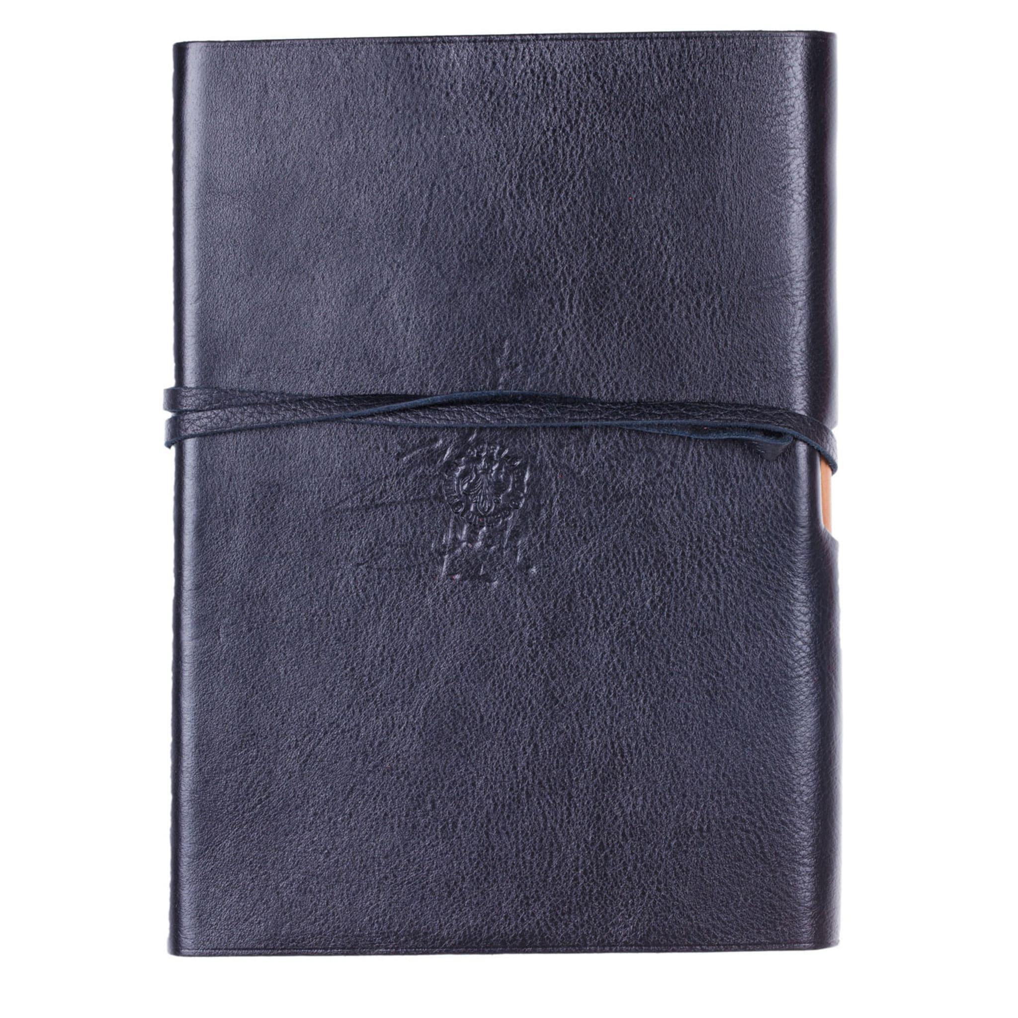 Lace Black Leather Notebook In New Condition For Sale In Milan, IT