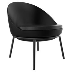 Fauteuil de salon en dentelle noire avec coussin par Mowee