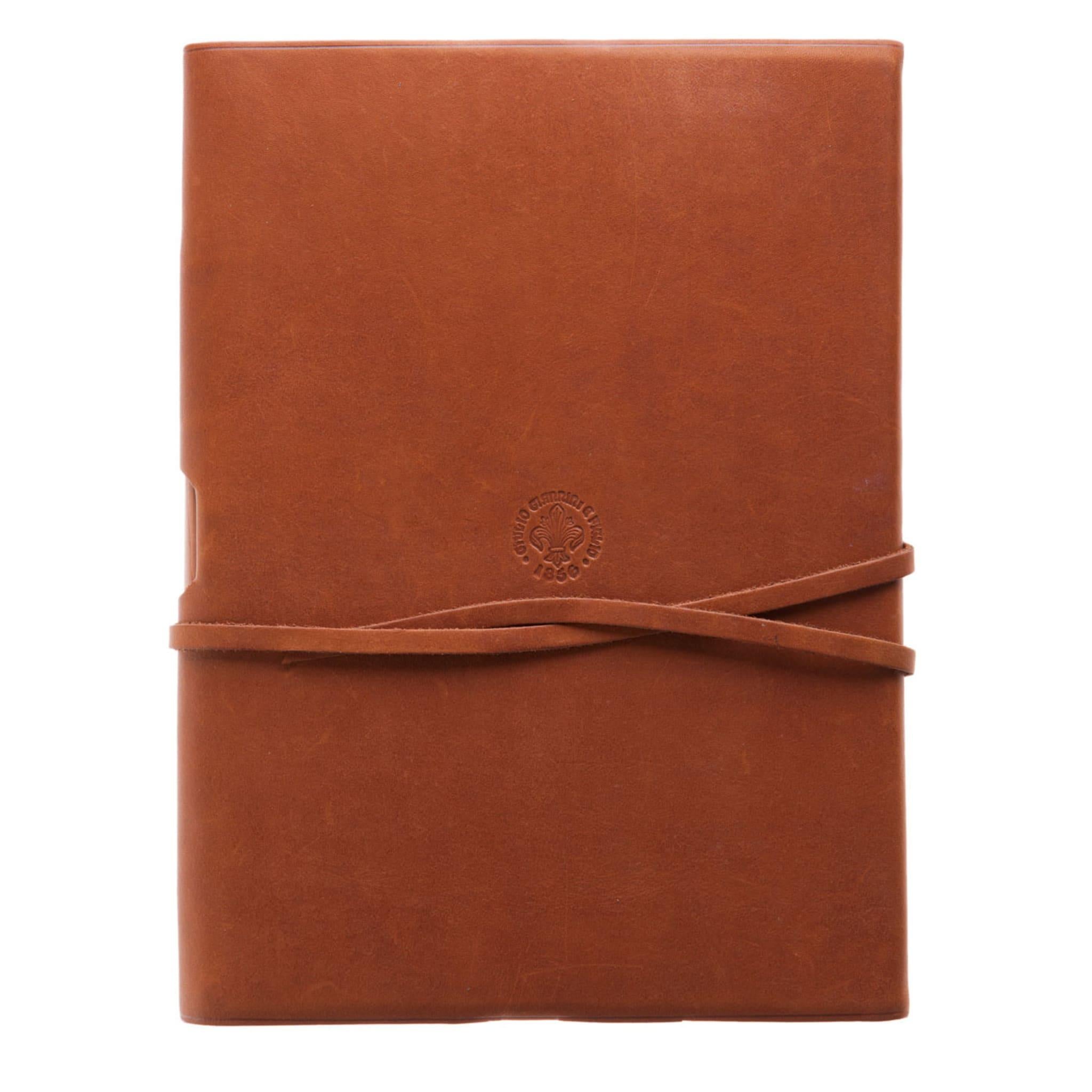 Lace Brown Leather Notebook For Sale 1