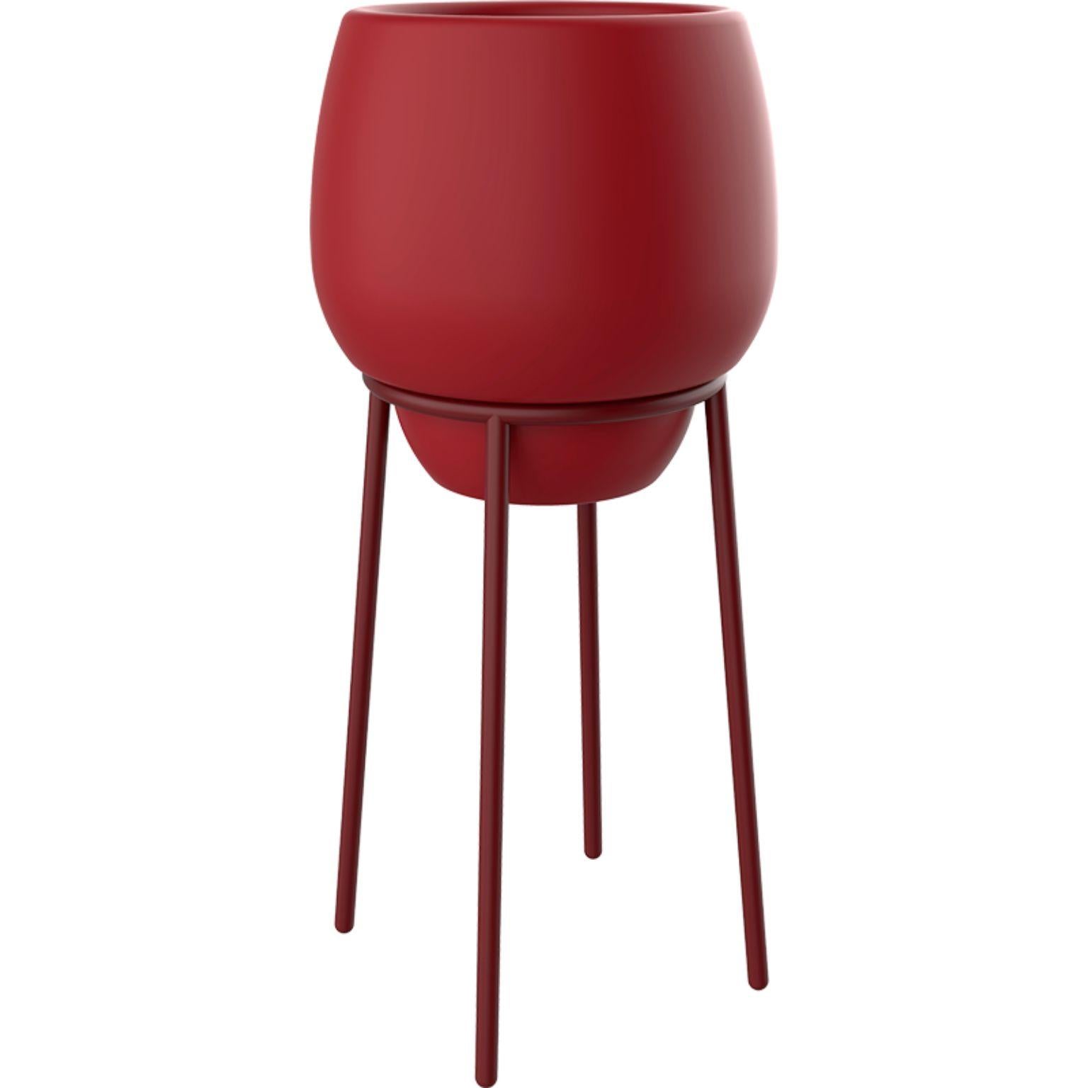Lace Burgundy high 50 pot by Mowee
Dimensions: Ø55 x H112 cm.
Material: Polyethylene and stainless steel.
Weight: 9 kg.
Also available in different colors and finishes (Lacquered or retroilluminated).

Lace is a collection of furniture made by