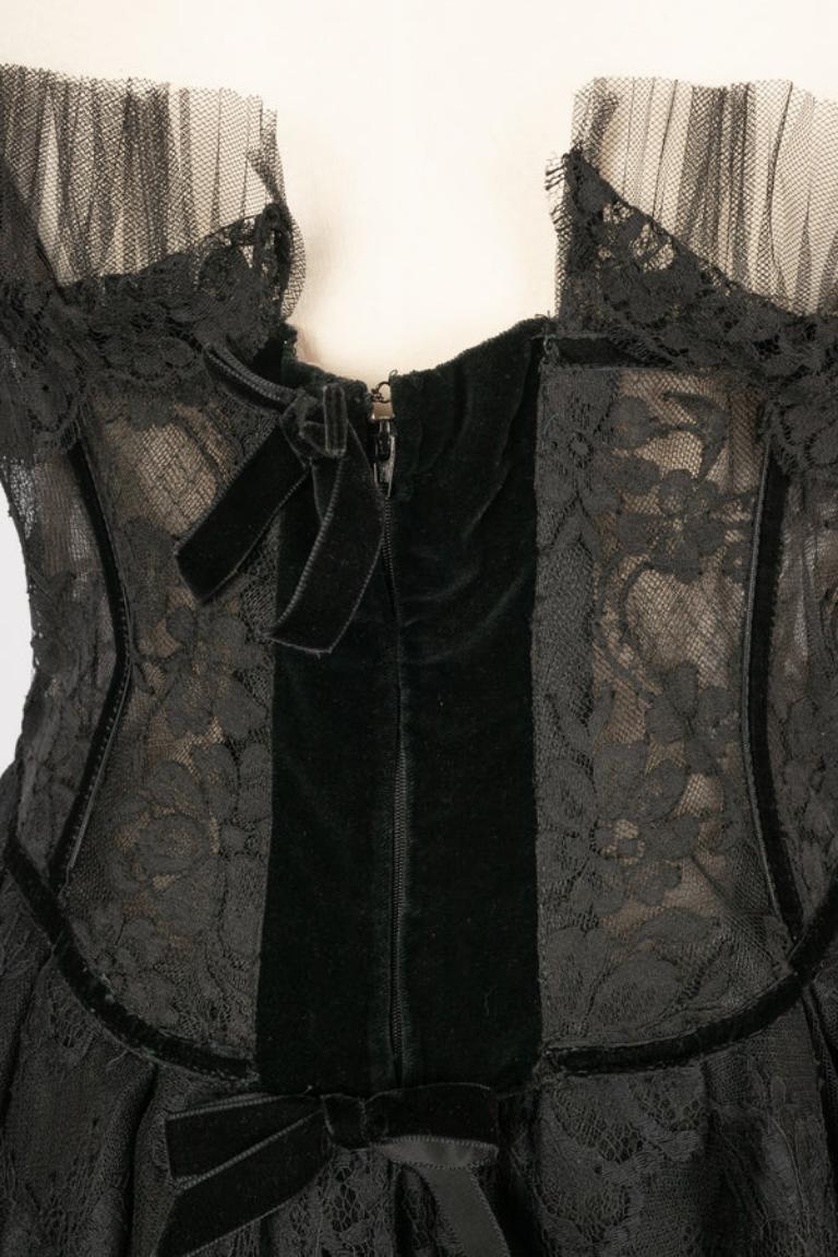 Lace Bustier Dress, 1990s For Sale 1
