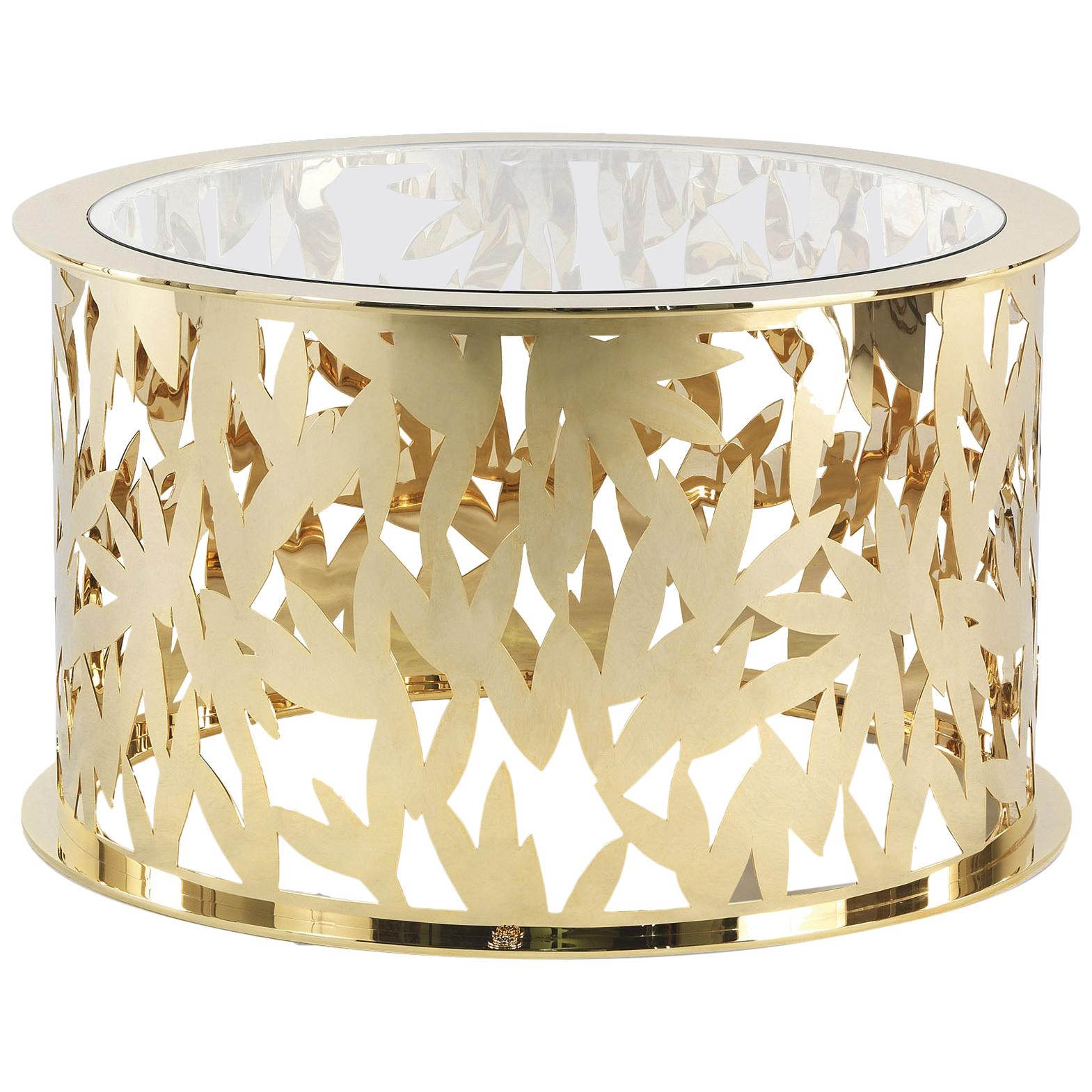 21st Century Lace Central Table in Metal by Roberto Cavalli Home Interiors 