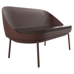 Canapé en dentelle chocolat avec coussin par Mowee