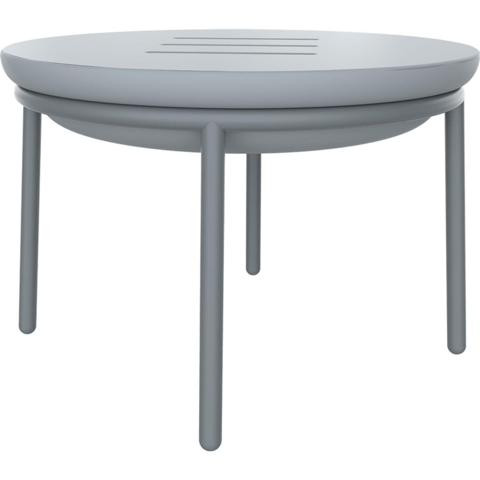 Stainless Steel Lace Cream 60 Low Table by Mowee For Sale