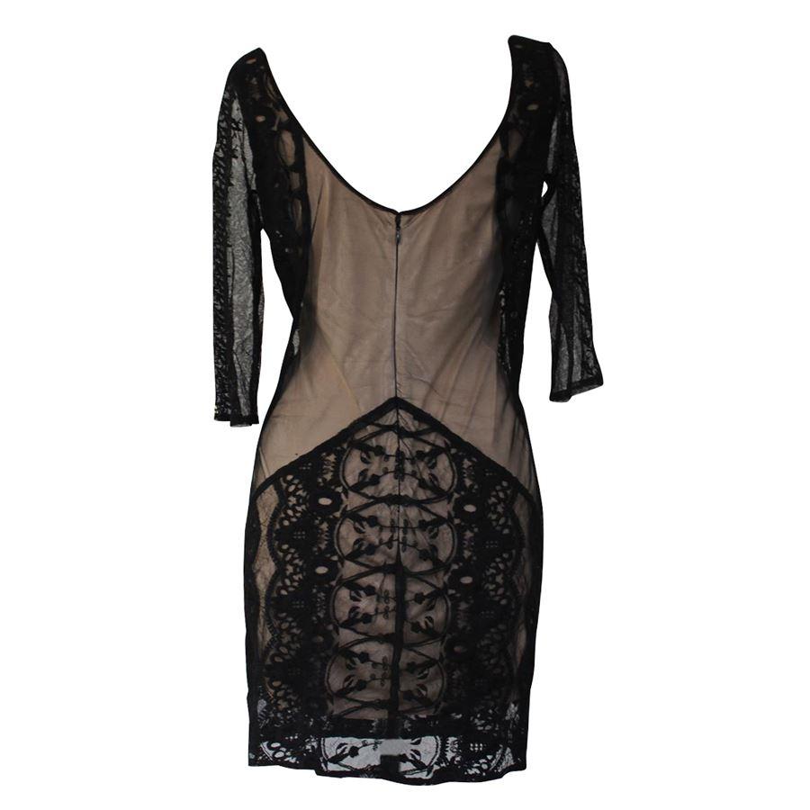 Nylon (72%) Cotton Lace Black color With undervest Total length cm 80(31.4 inches) Shoulders cm 37(14.5 inches)

