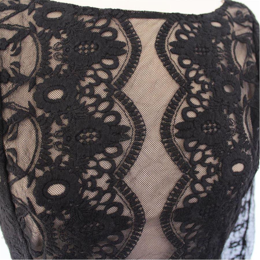 Black Patrizia Pepe Lace dress size 42 For Sale