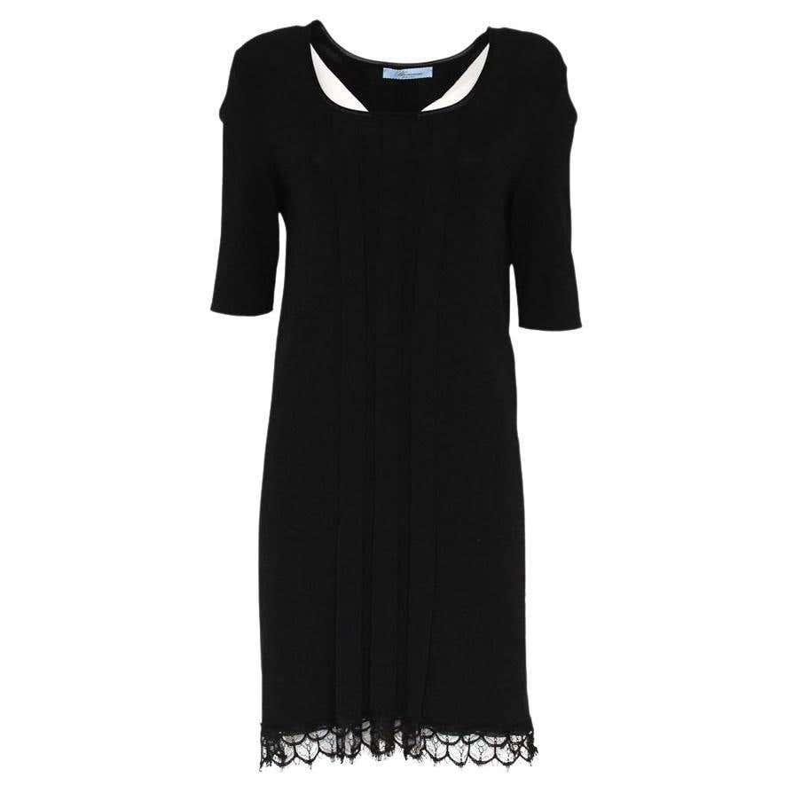 Blugirl Black Velvet Dress IT38 For Sale at 1stDibs