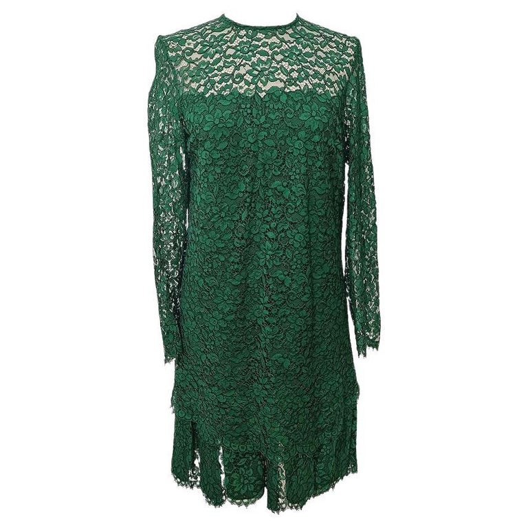 zara green lace dress Reinhart Lace Overlay Mini Dress Jade Green main image 1