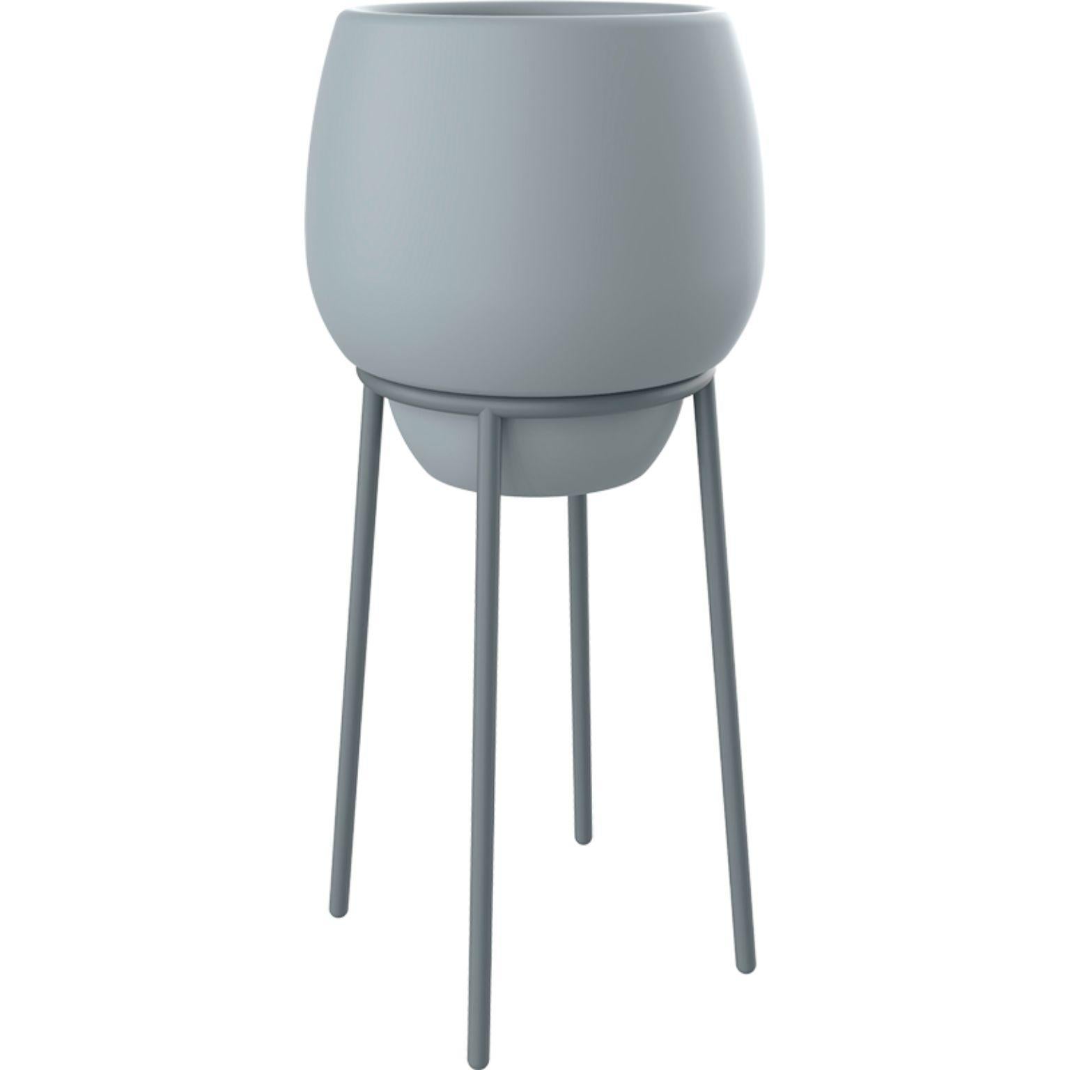 Lace Grey High 50 pot by MOWEE
Dimensions: Ø55 x H112 cm.
Material: Polyethylene and stainless steel.
Weight: 9 kg.
Also available in different colors and finishes (Lacquered or retroilluminated). 

Lace is a collection of furniture made by