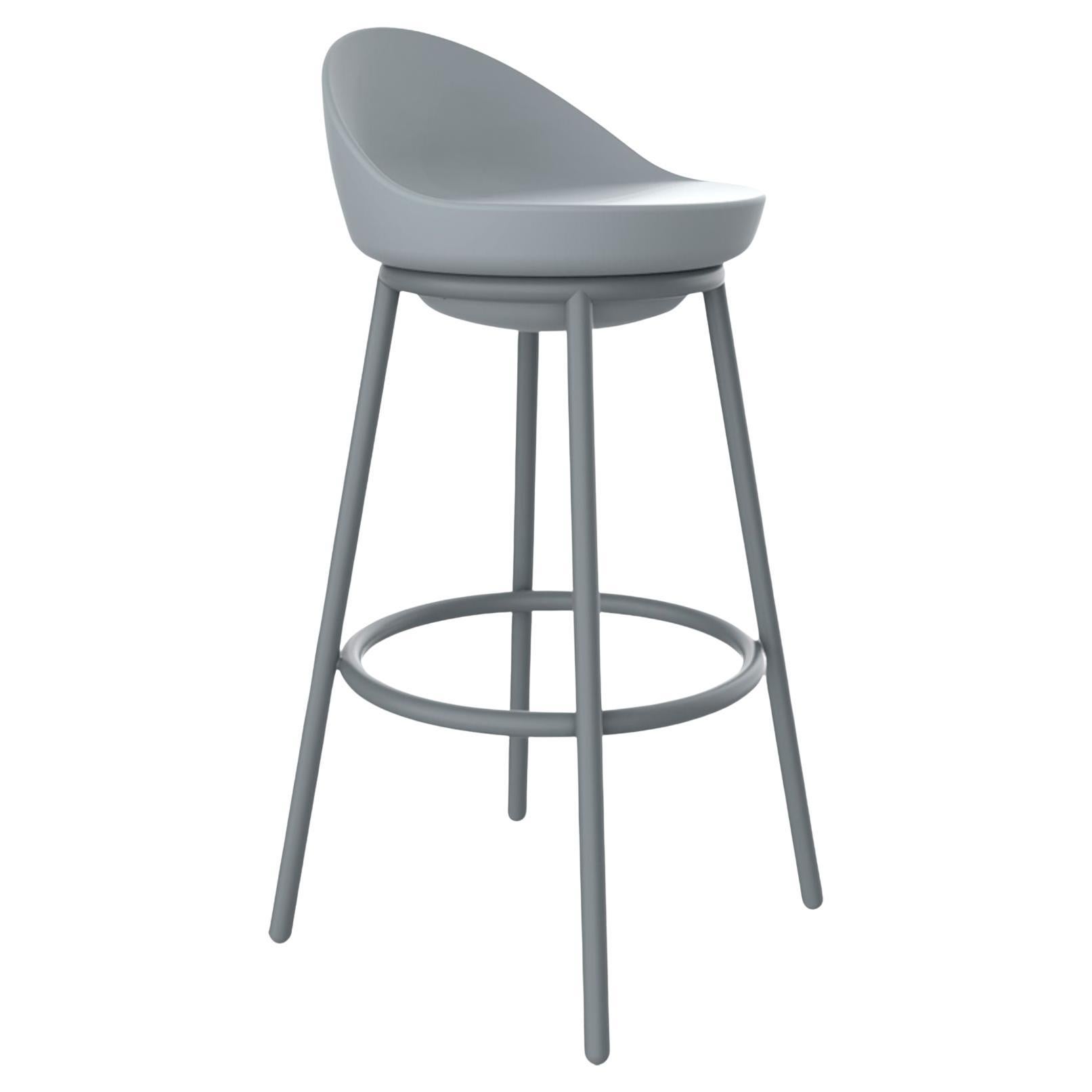 Lace Grey Stool by Mowee For Sale