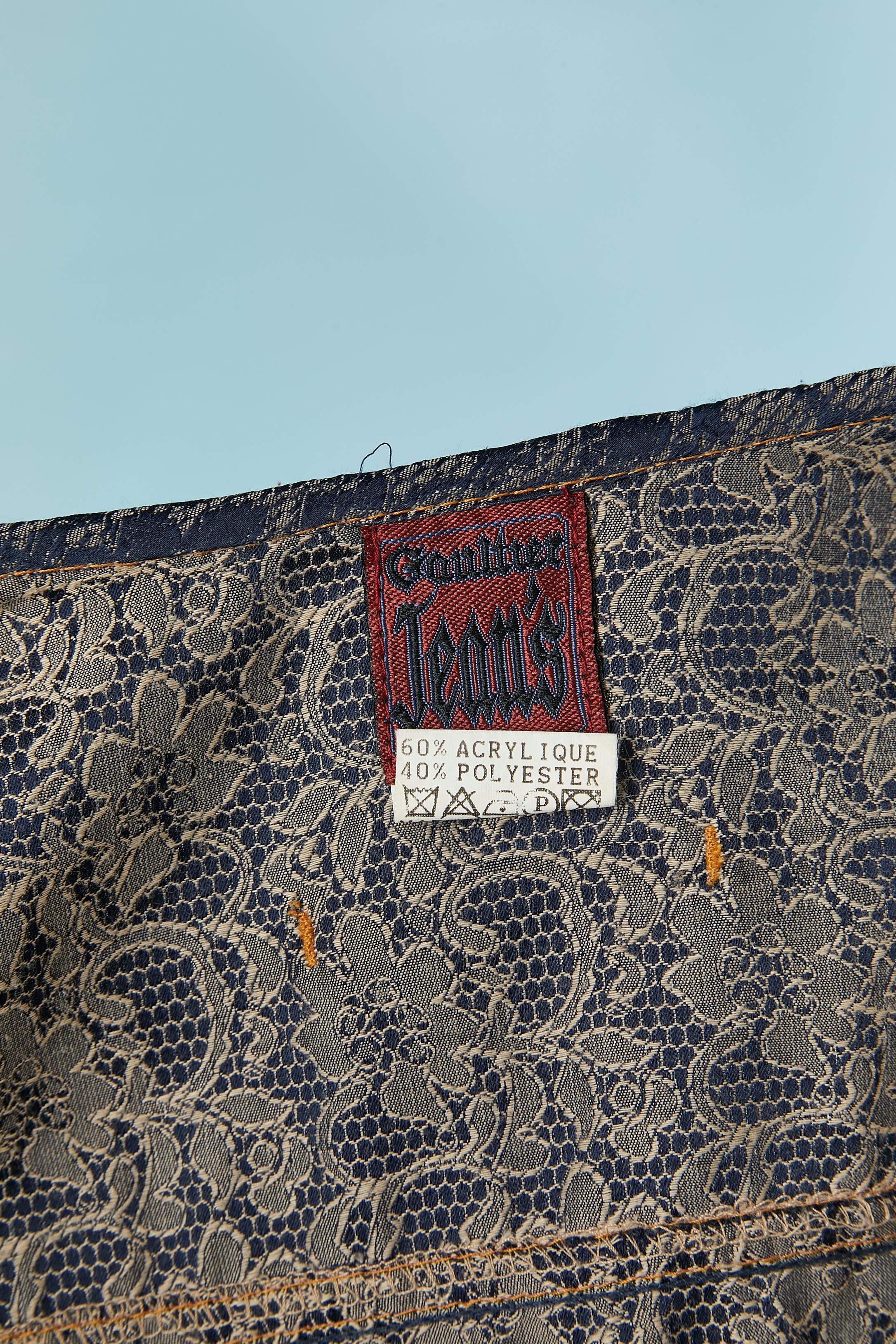 Completo giacca e pantaloni in pizzo jacquard GAULTIER JEAN'S in vendita 5