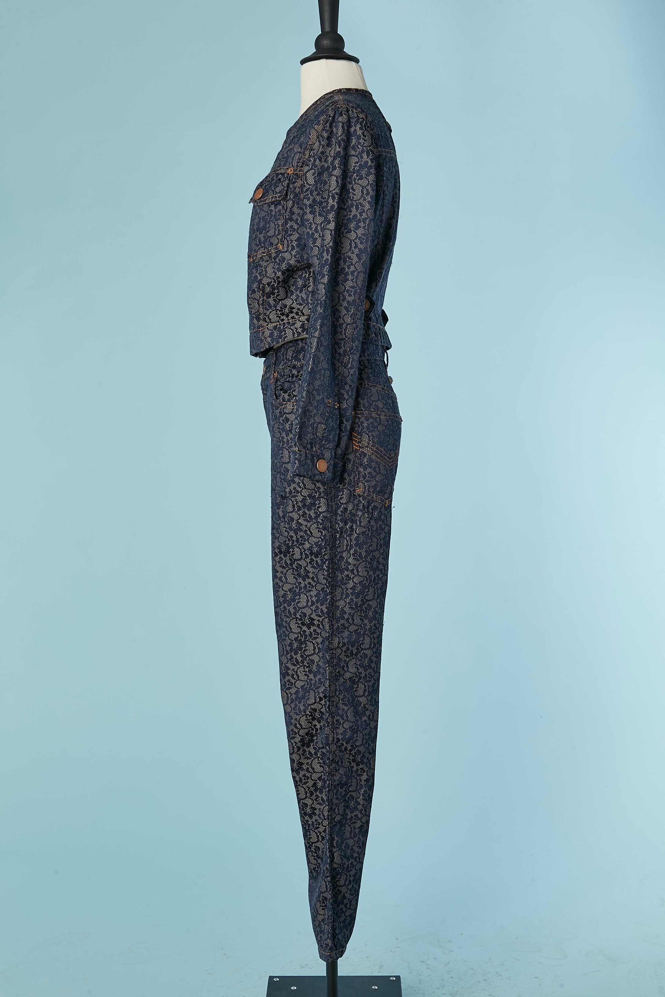 Completo giacca e pantaloni in pizzo jacquard GAULTIER JEAN'S in vendita 1